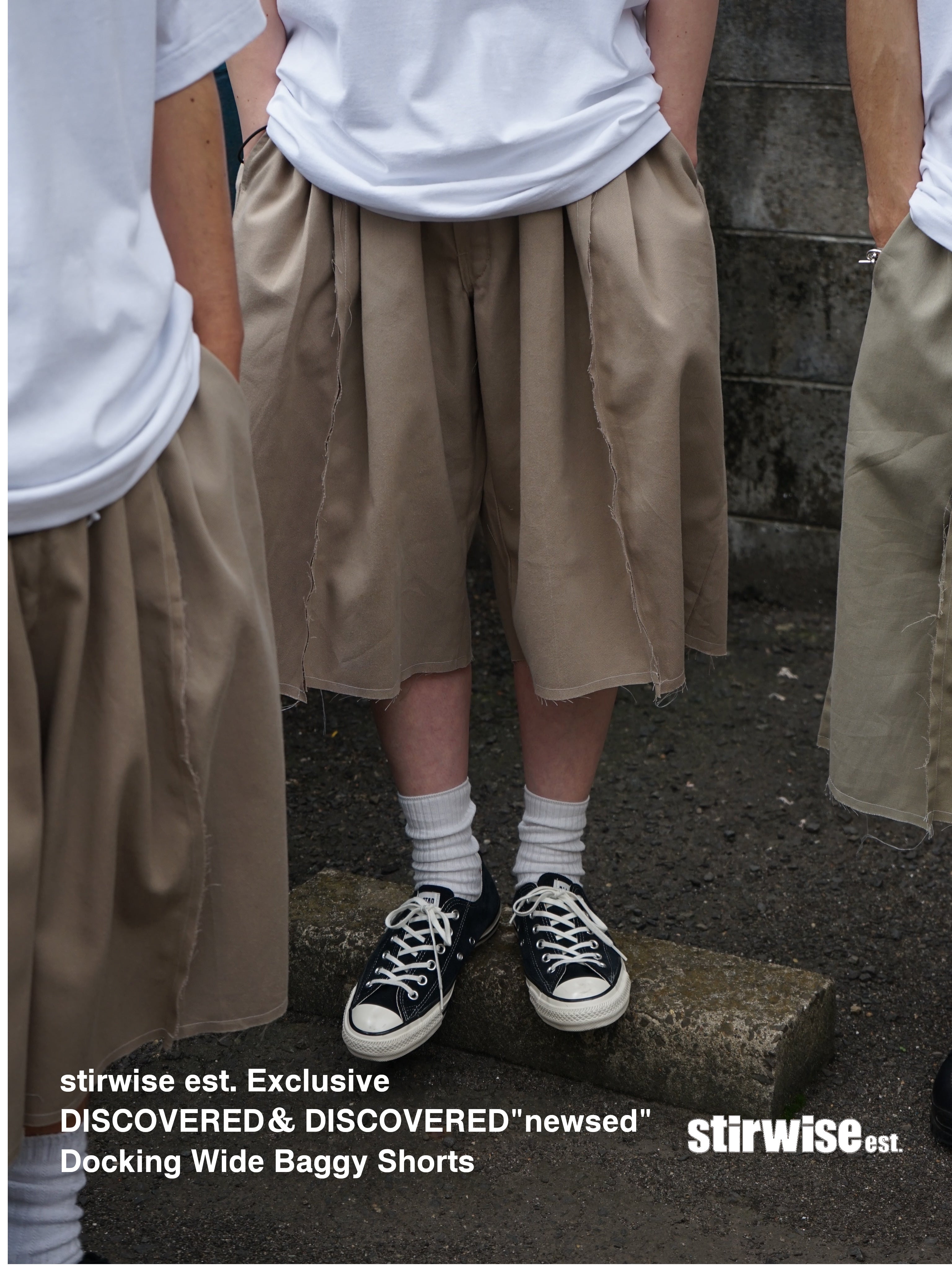 Exclusive【7/11(土)発売】DISCOVERED& DISCOVERED"newsed" Docking Wide Baggy Shorts