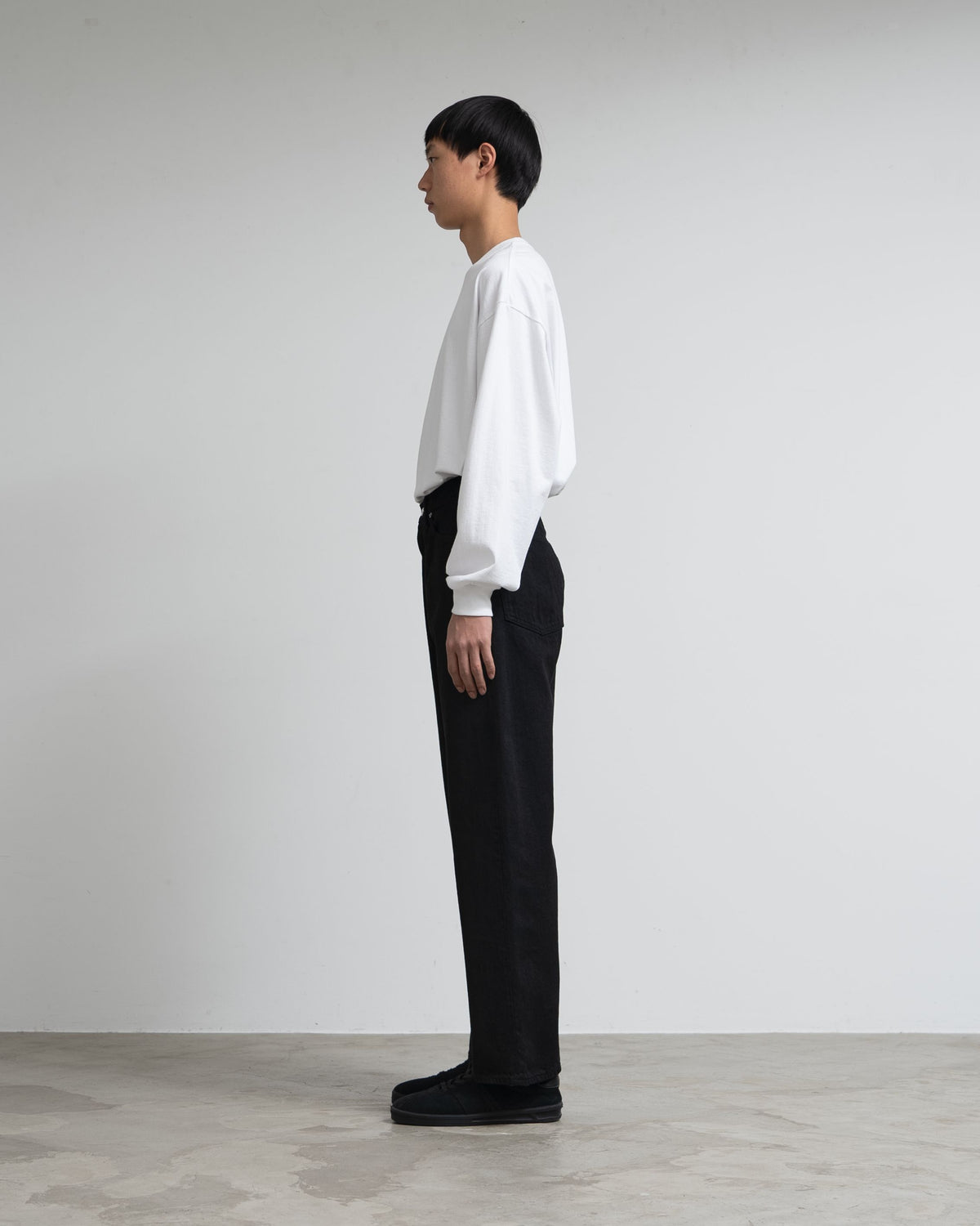 Selvage Denim Five Pocket Wide Straight Pants