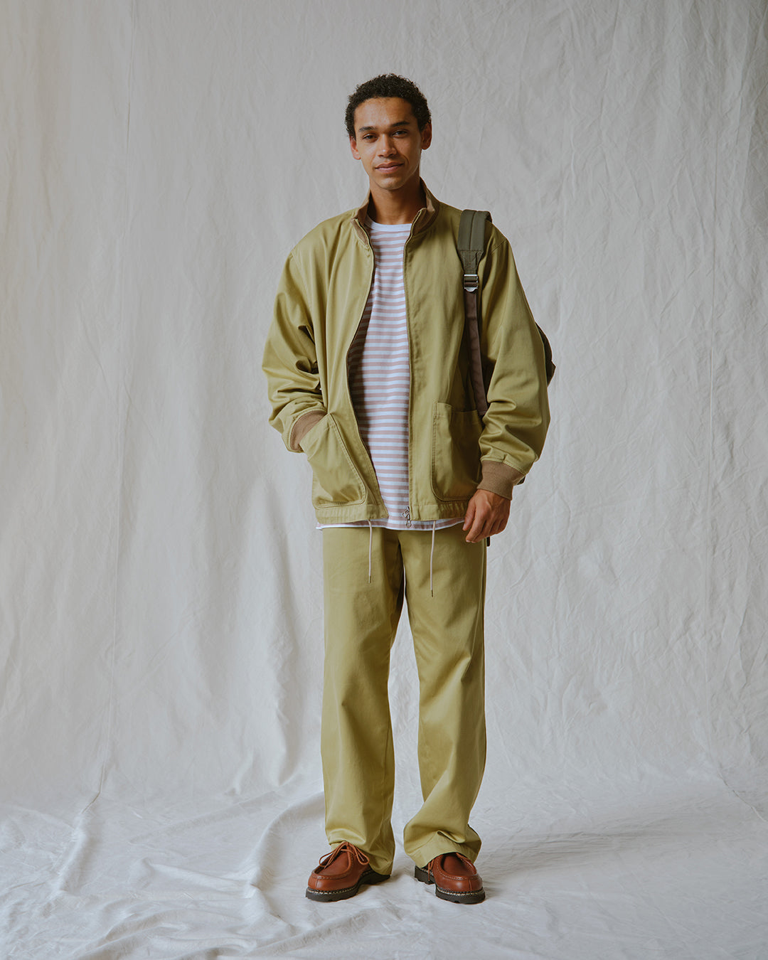 Wide Straight Chino Pants