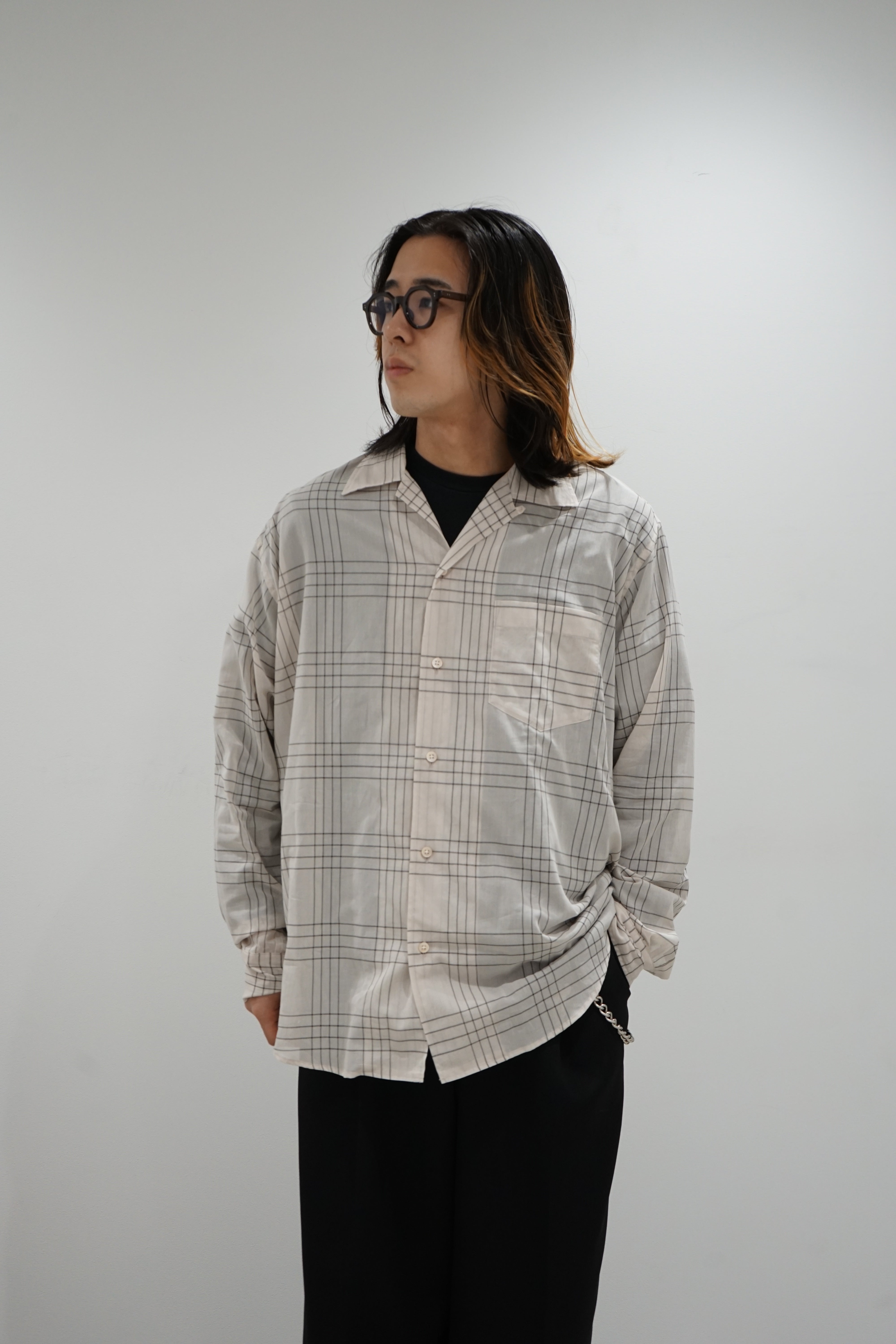 【26SS】60/1 ORGANIC COTTON HIGH TWISTED LOAN OPEN COLLAR L/S SHIRT