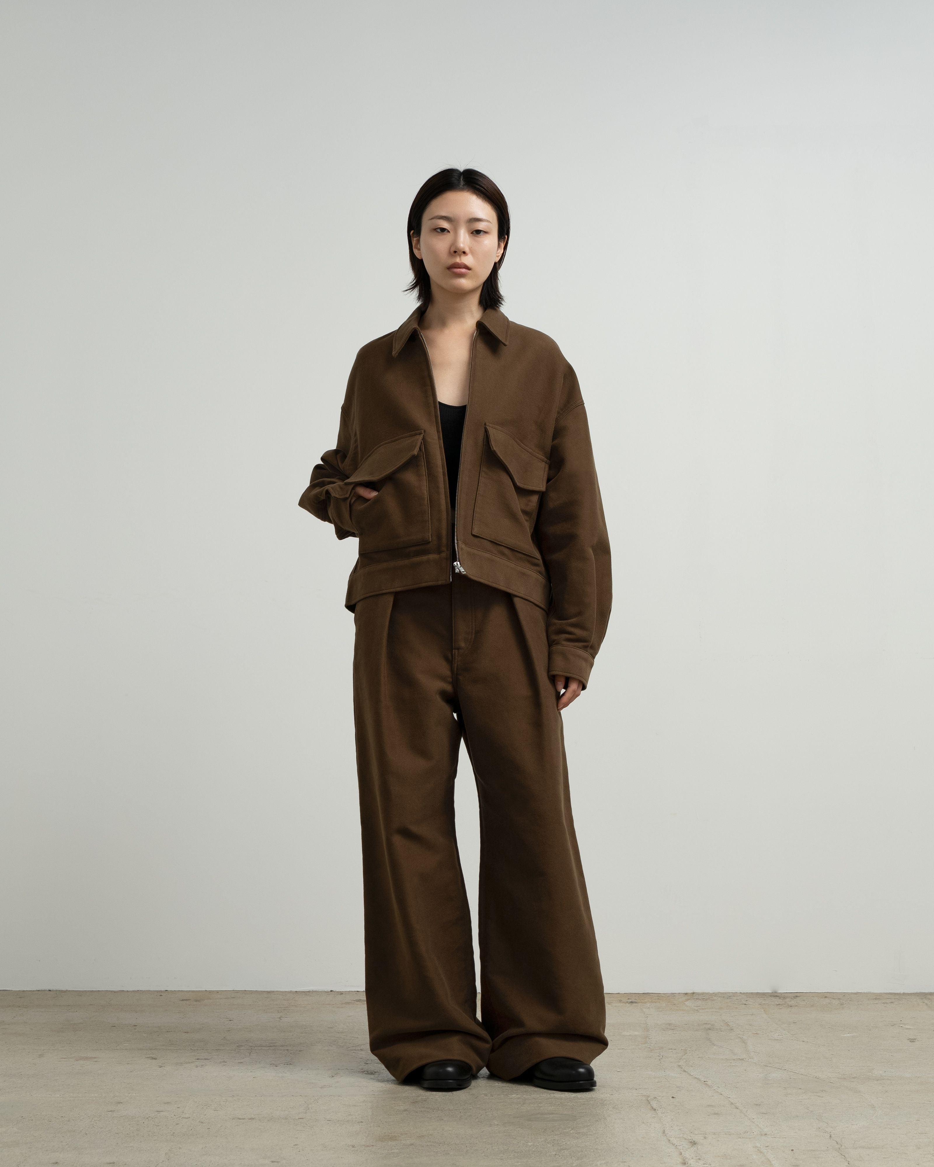 【8/8(土)発売】Cotton Double Serge Two Tuck Wide Pants