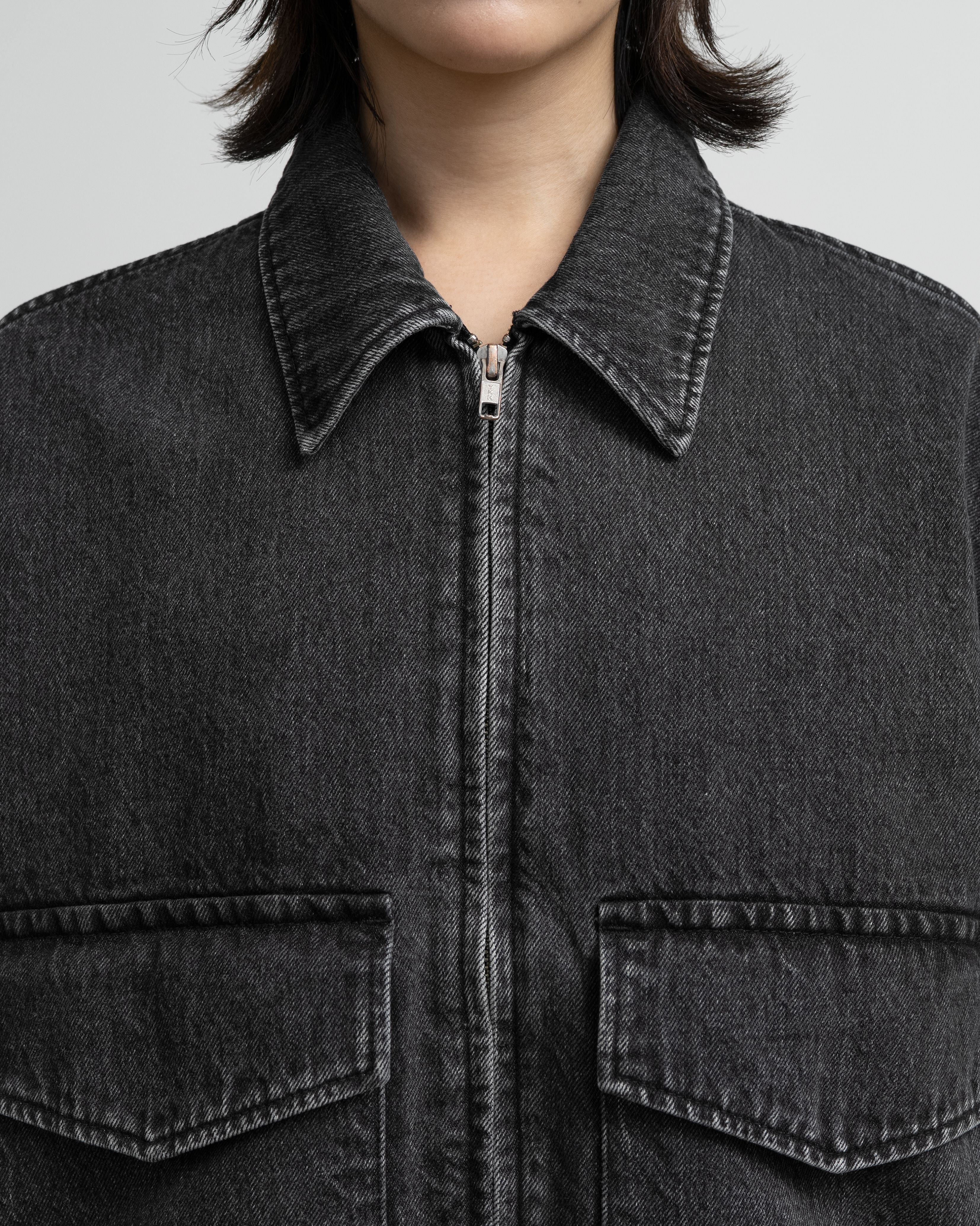 Selvage Denim Zip Jacket -LIGHT FADE-