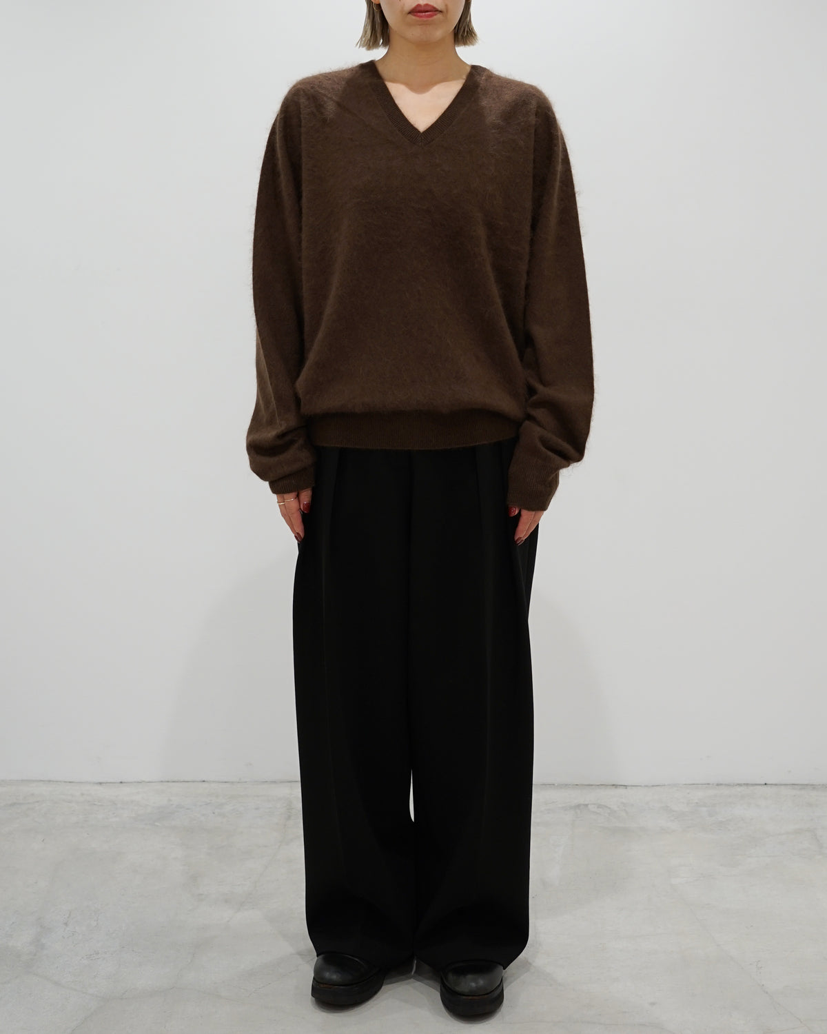 Woolcashmere Vneck Knit