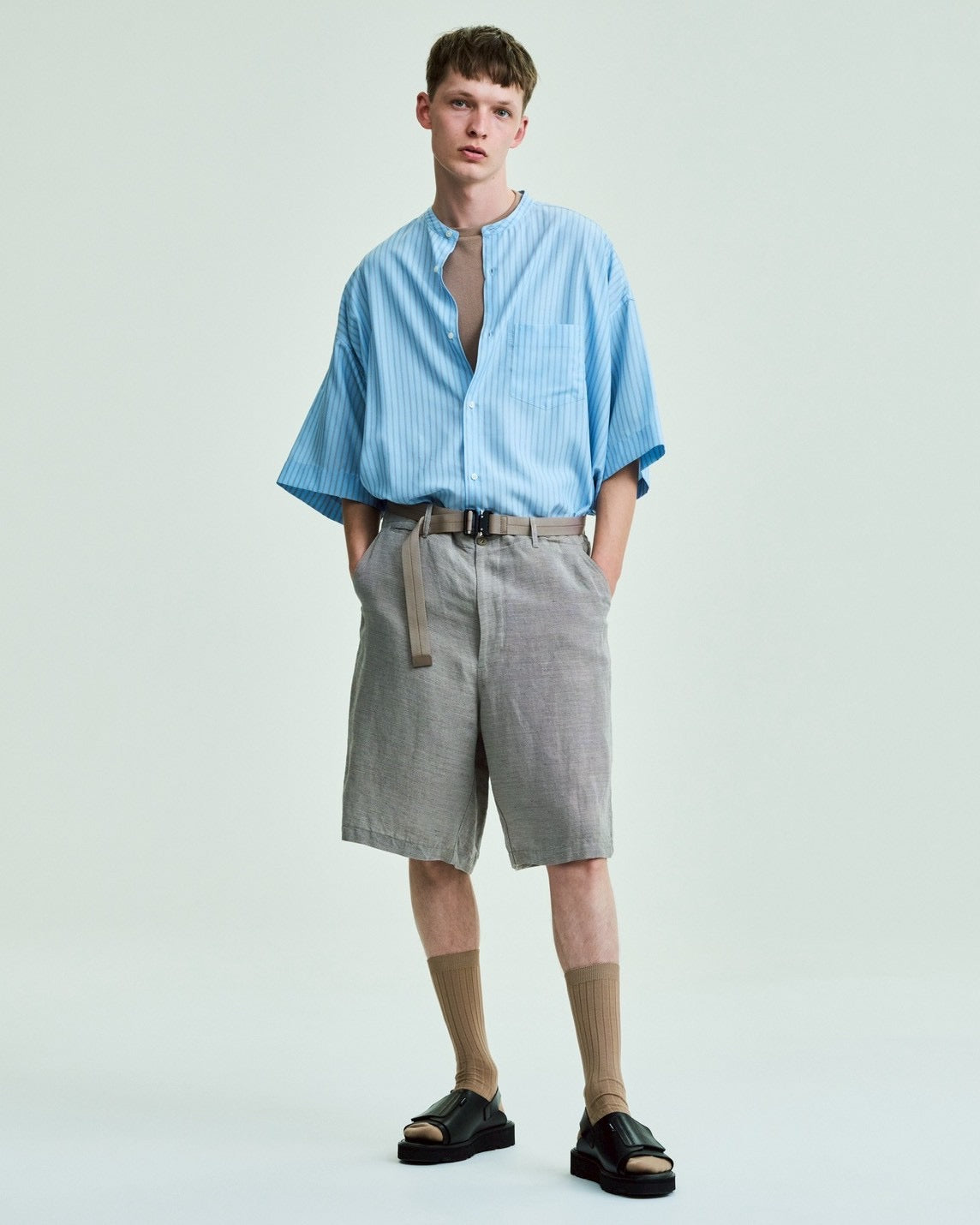 【6/6(土)発売】SIDOGRAS S/S Oversized Band Collar Shirt