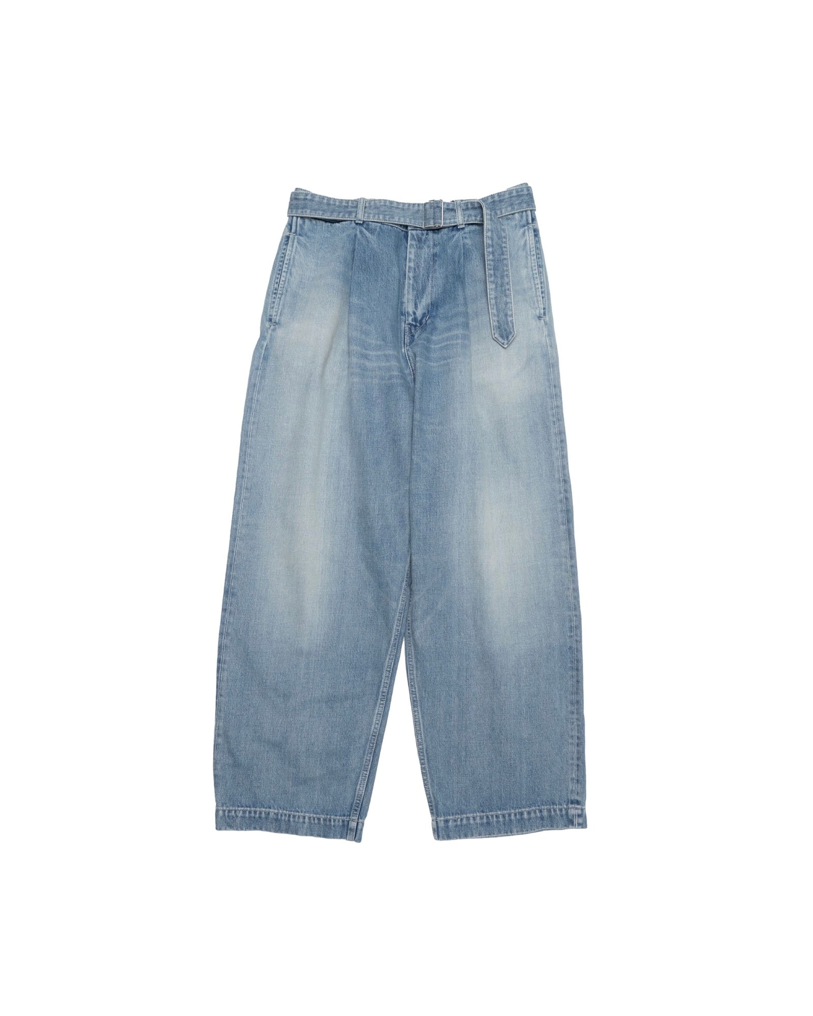 Selvage Denim Belted Pants(LIGHT FADE)