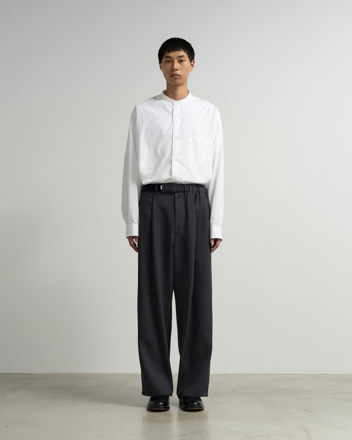 Scale Off Wool Wide Chef Pants