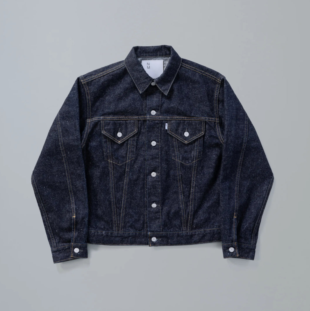 #019 L V TRUCKER JACKET LONG ONE-WASHED
