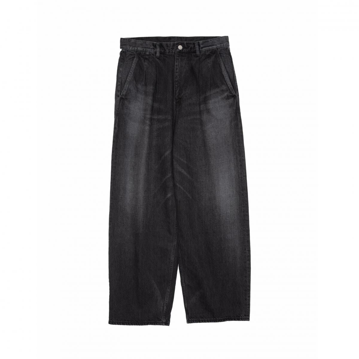 Selvage Denim Two Tuck Pants(DARK FADE)
