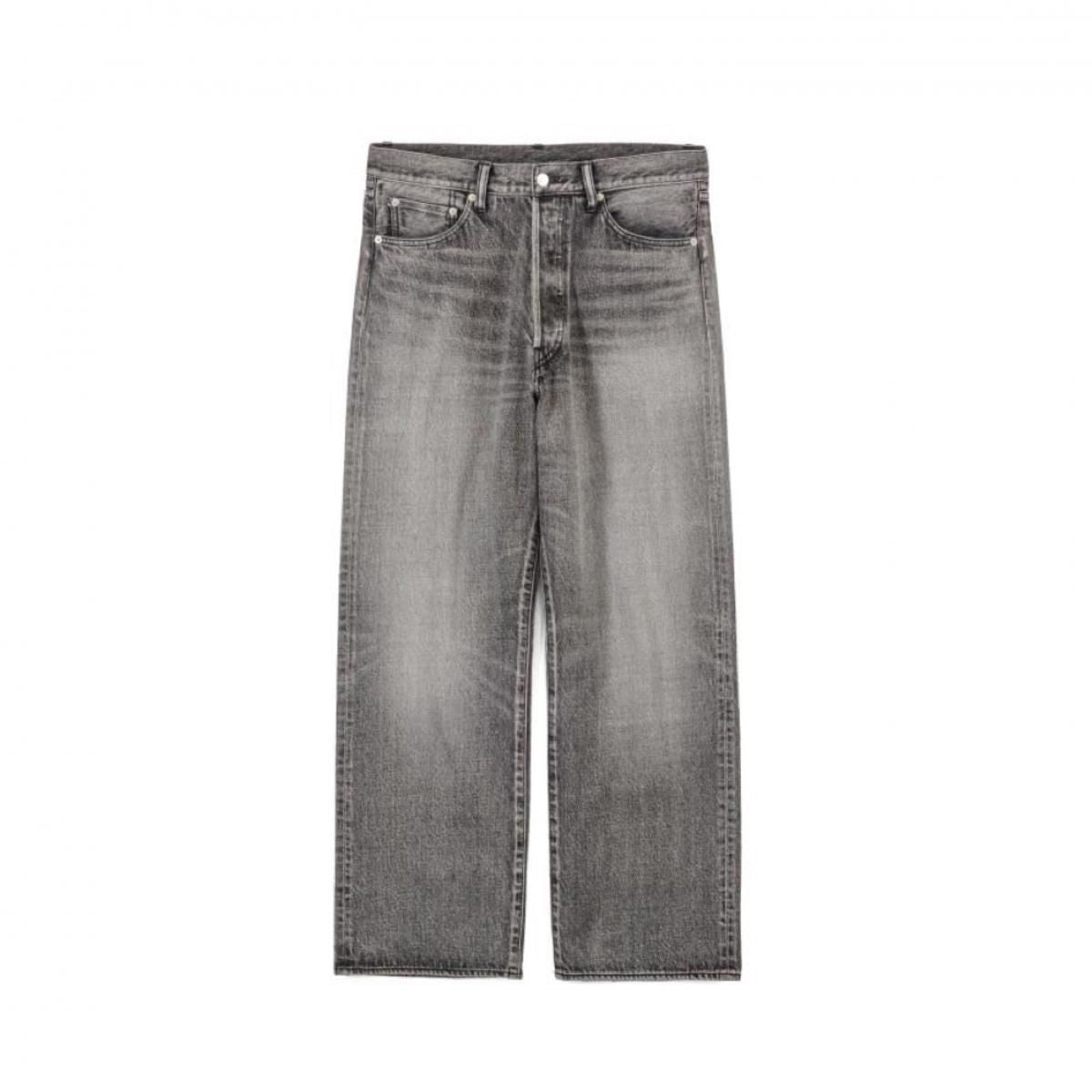Selvage Denim Five Pocket Wide Straight Pants(LIGHT FADE)