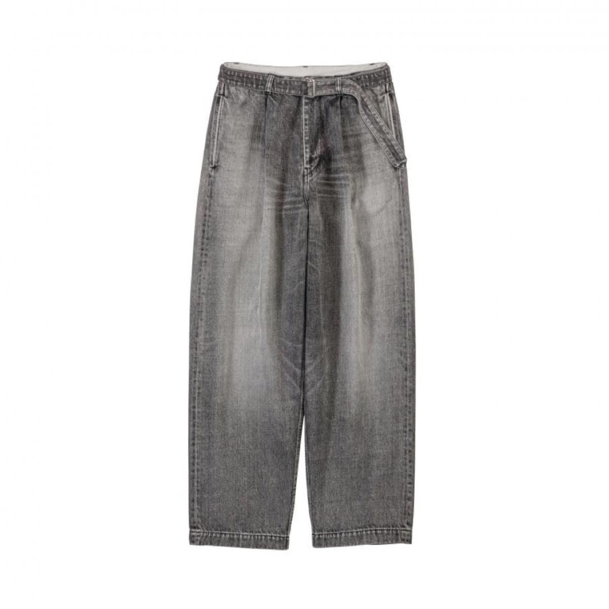 Selvage Denim Belted Pants(LIGHT FADE)