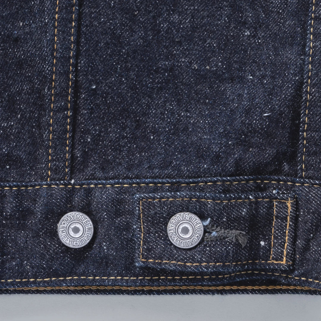 #019 LV TRUCKER JACKET LONG ONE-WASHED