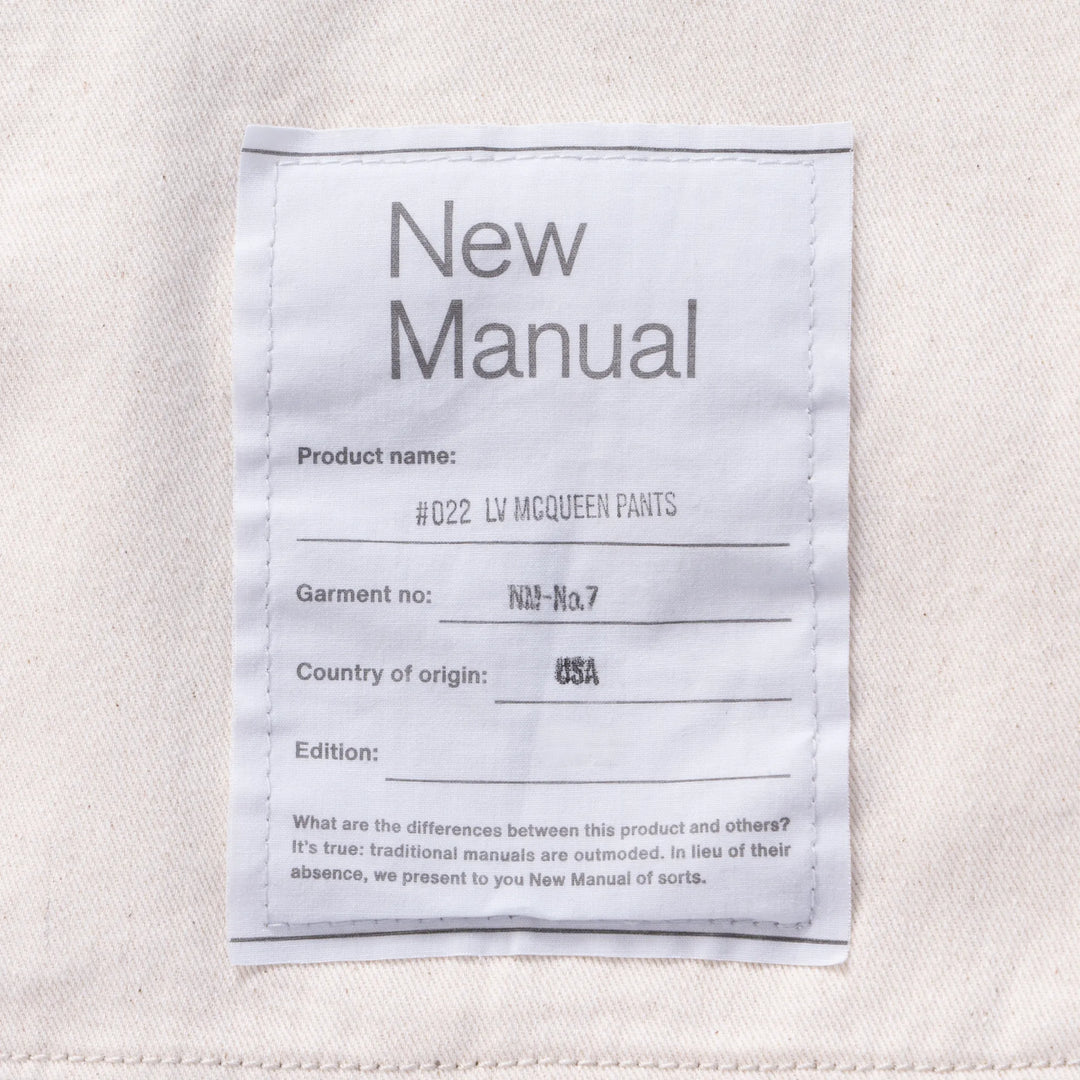 #022 LV MCQUEEN PANTS ONE-WASHED