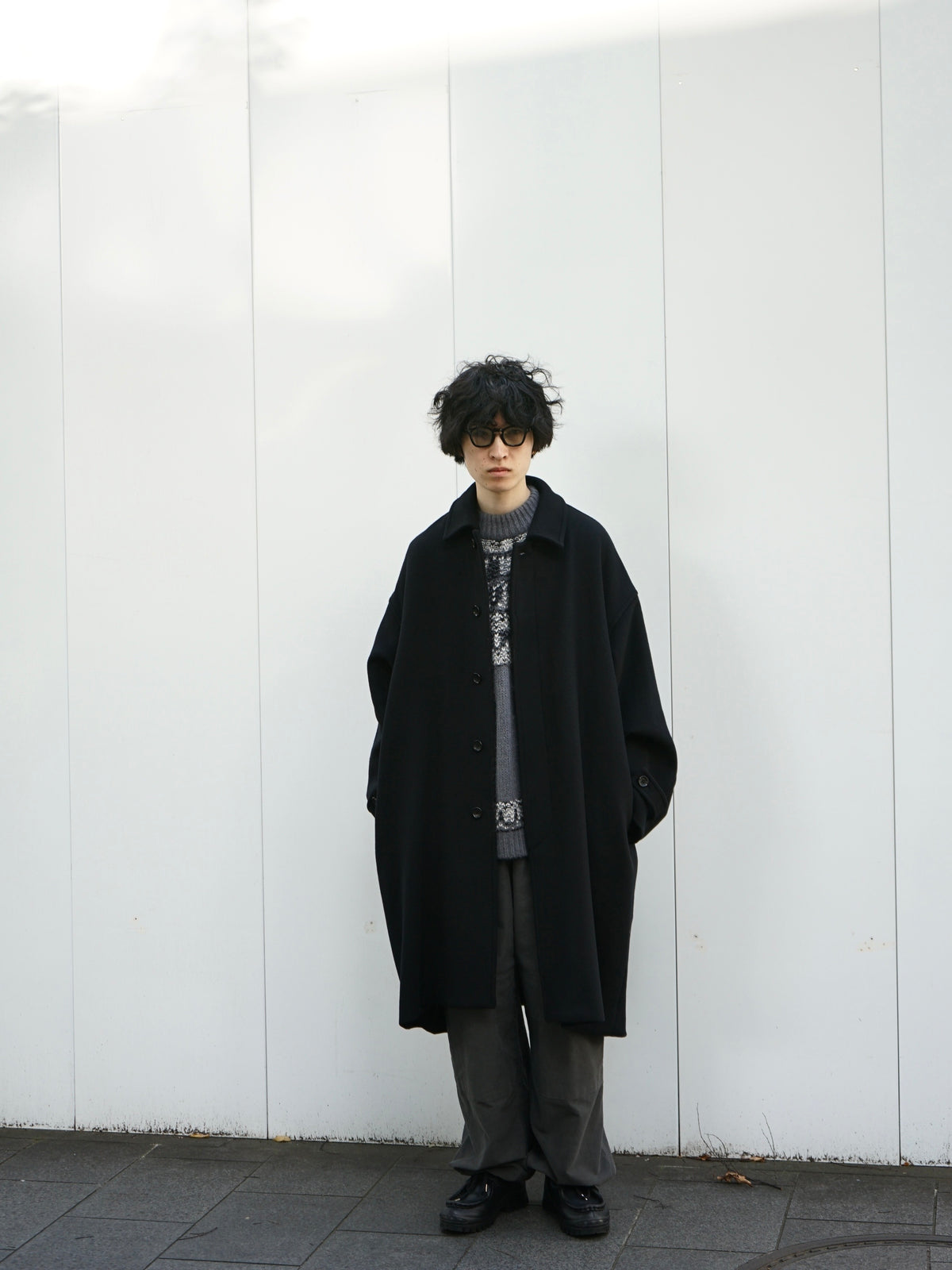 Light Melton Oversized Coat (basic)