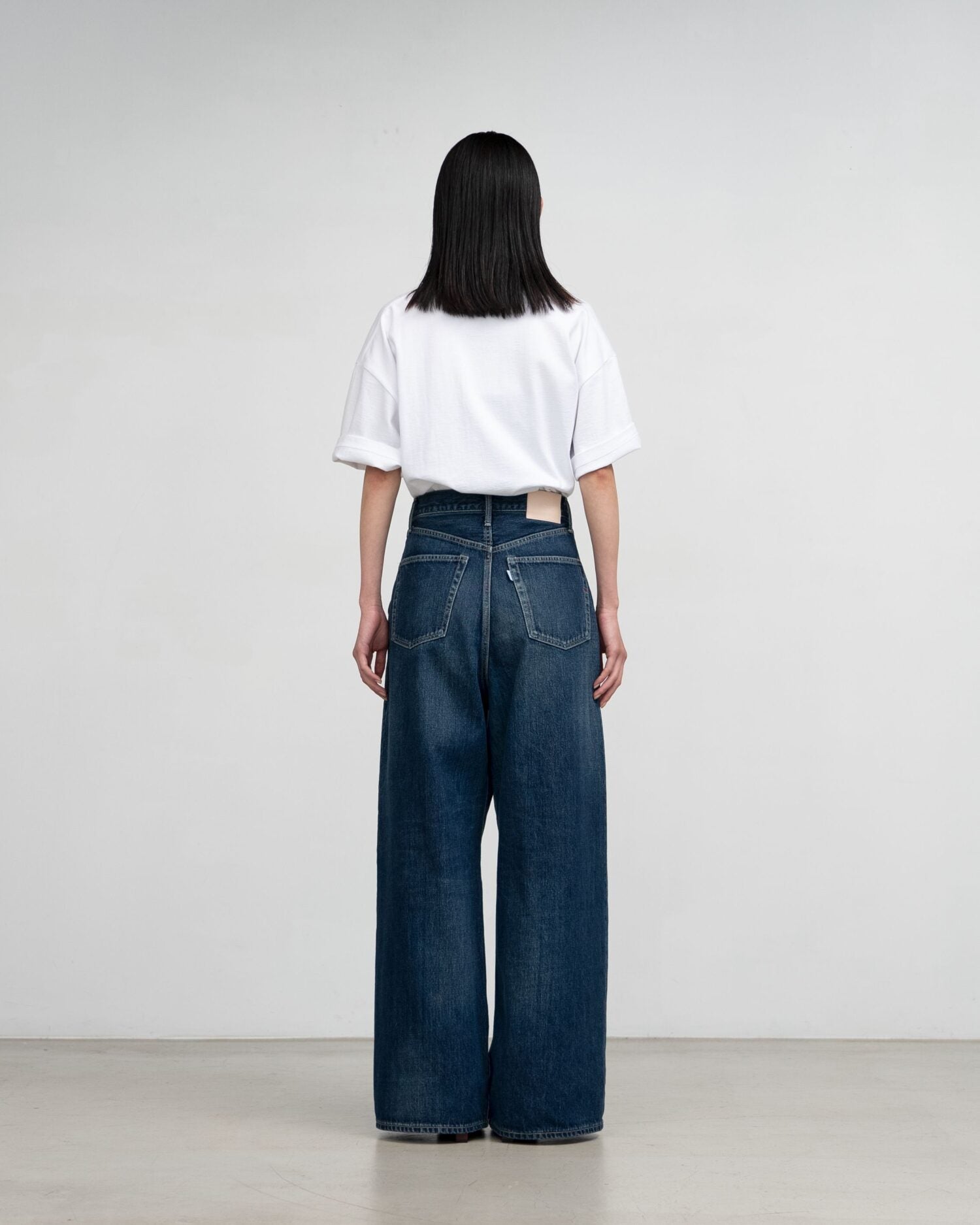 Selvage Denim Two Tuck Wide Pants(DARK FADE)