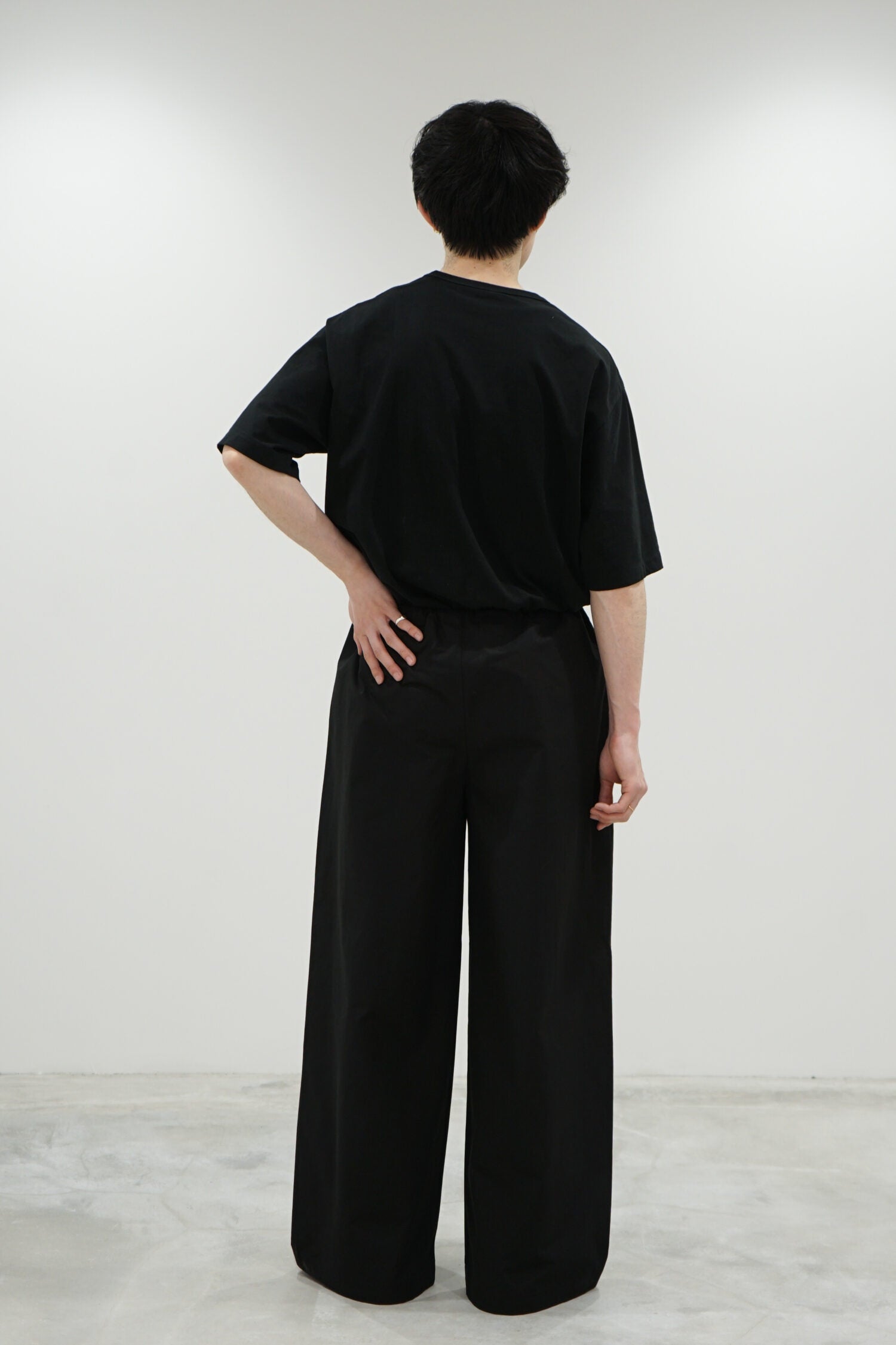 Maxi large pants with drawstrings