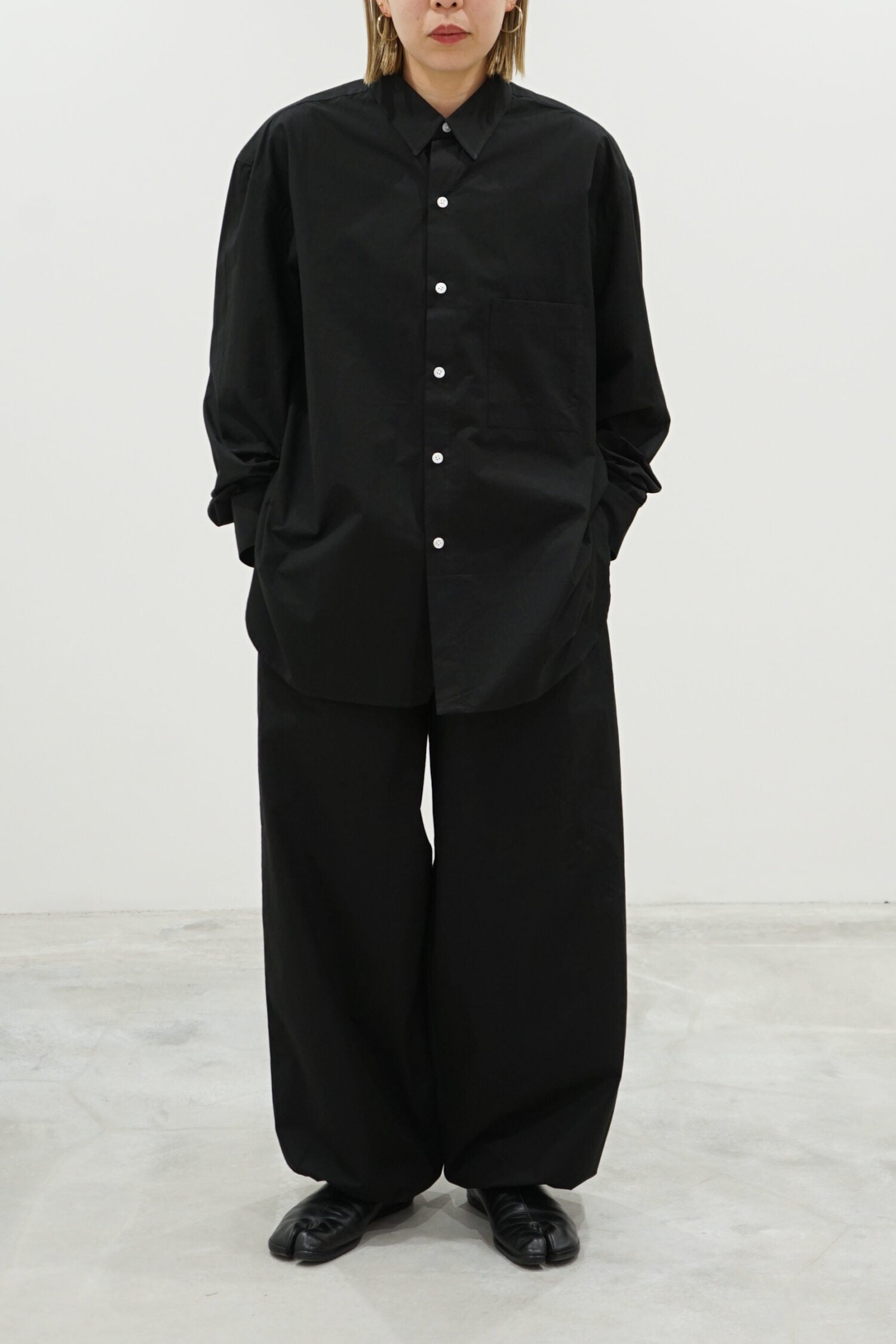 Maxi large pants with drawstrings