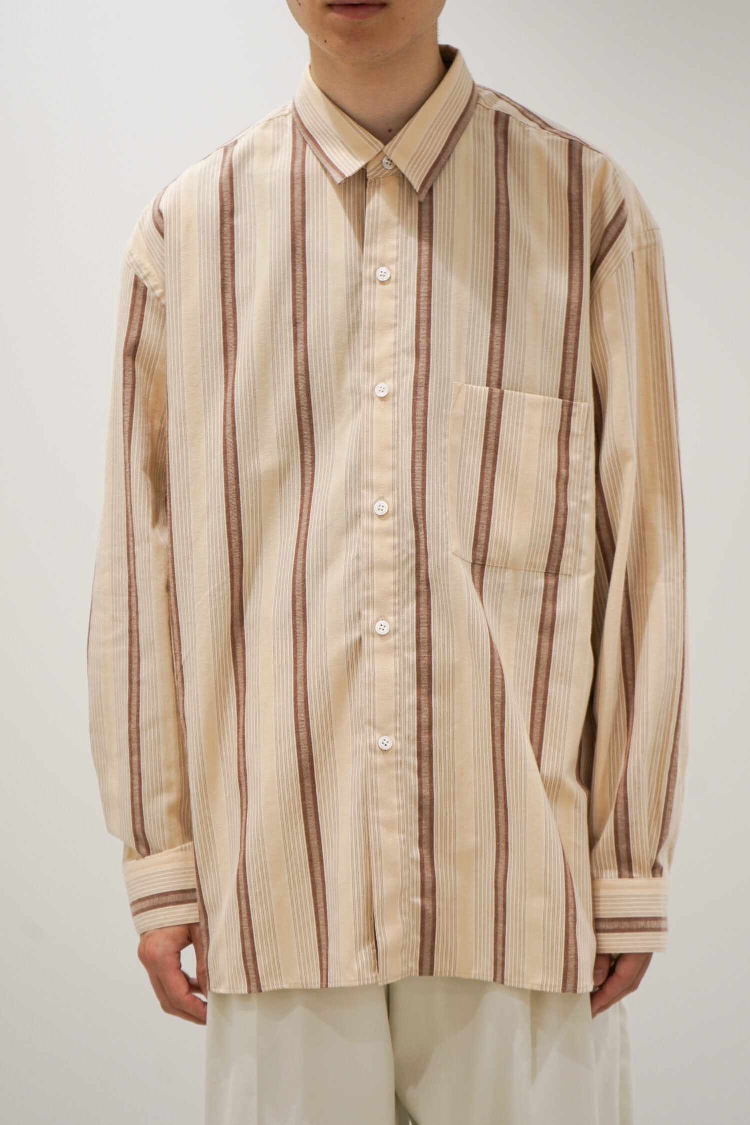 Handmade Classic Collar Shirt(Brown.ST)