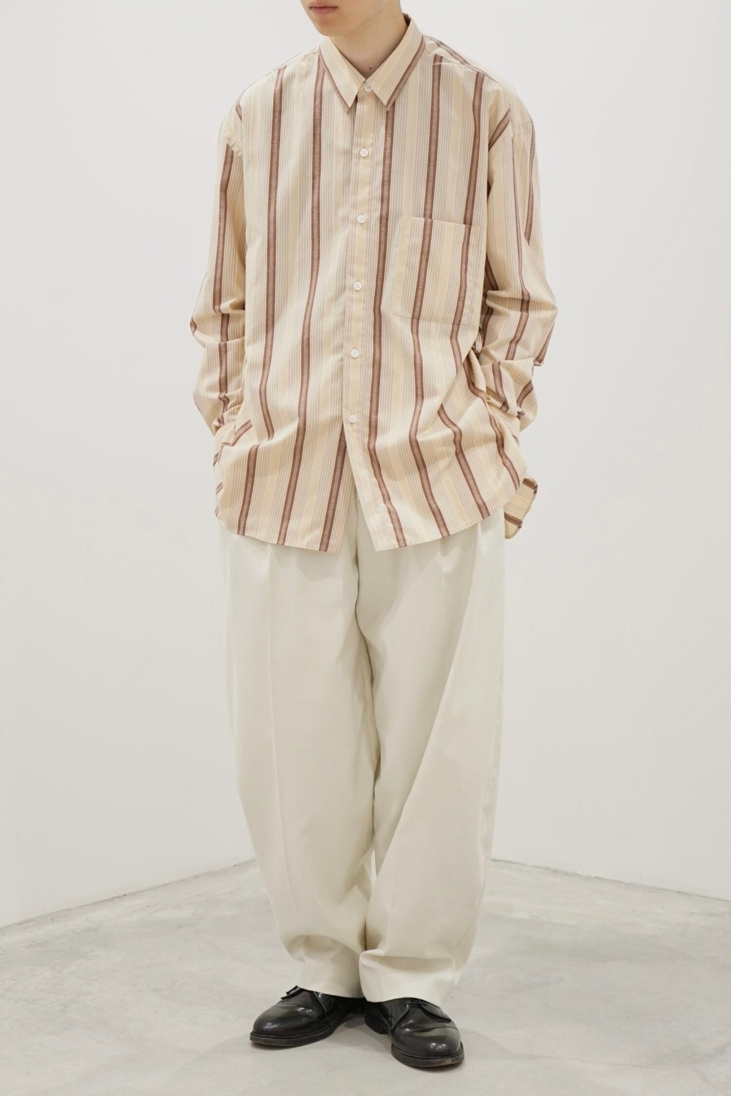 Handmade Classic Collar Shirt(Brown.ST)