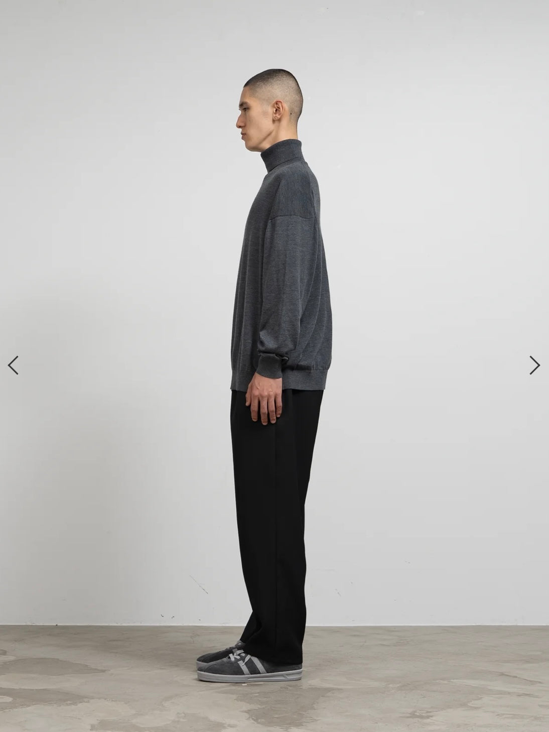 High Gauge L/S Oversized High Neck Knit