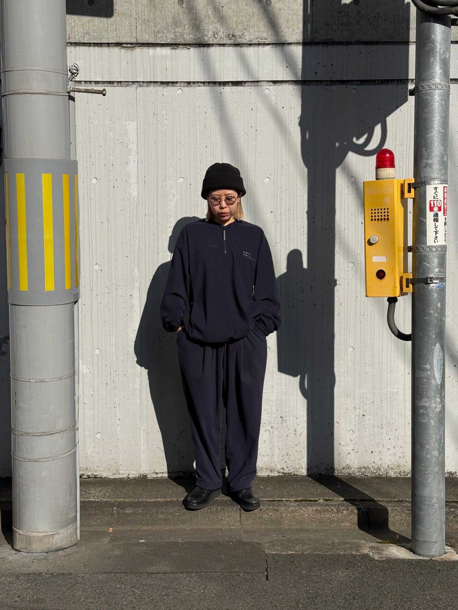 FLEECE BASEBALL HALF ZIP JACKET