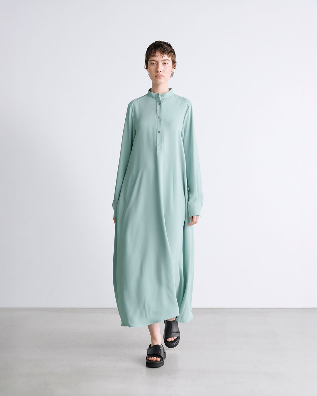 【26SS】Satin Band Collar Dress-COLLECTION-