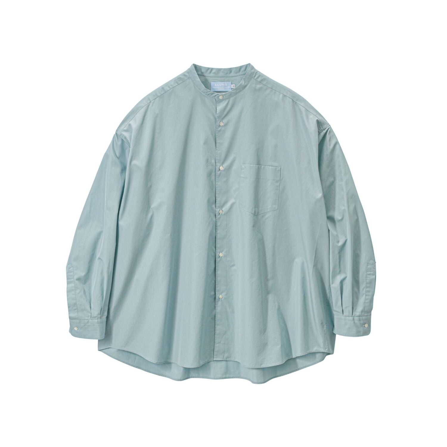 ALUMO for GP L/S Oversized Band Collar Shirt
