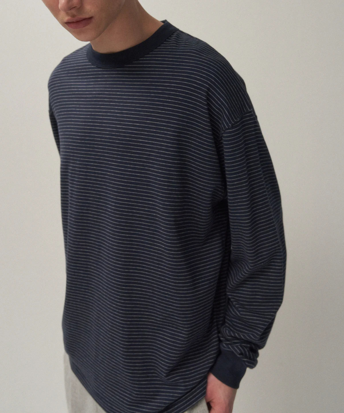 SUVIN DOUBLE JERSEY CREWNECK PULLOVER