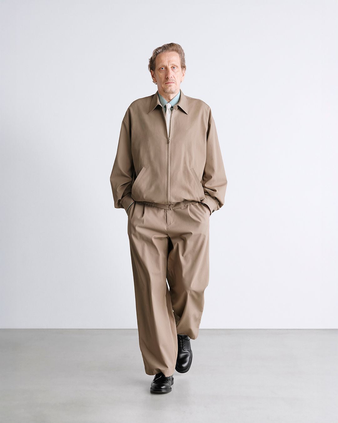 Brushed Cotton Gabardine Swing Top Jacket