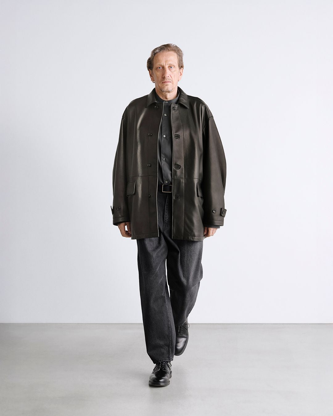 Lamb Leather Car Coat