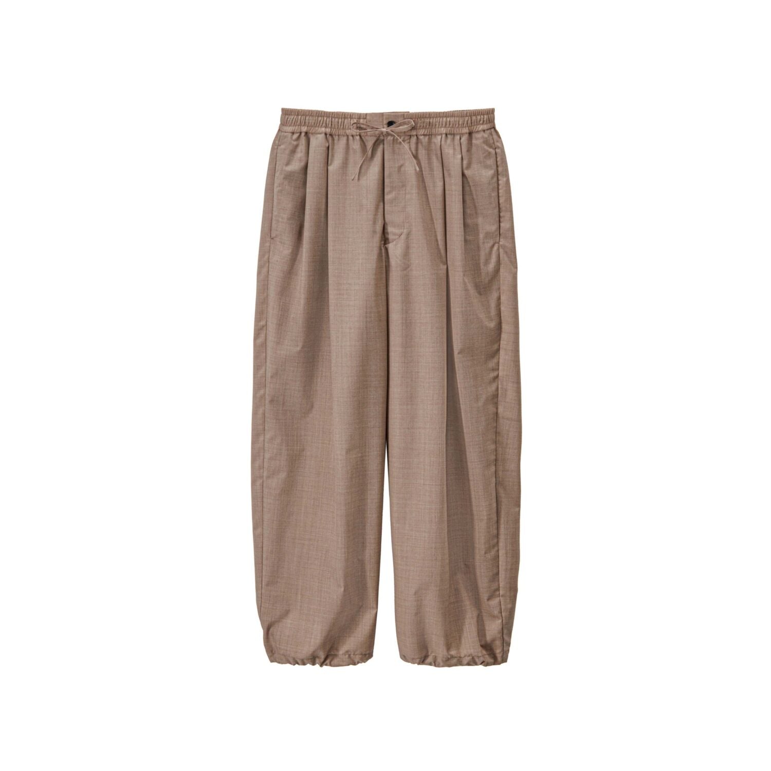 Fine Wool Heather Drawstring Track Pants