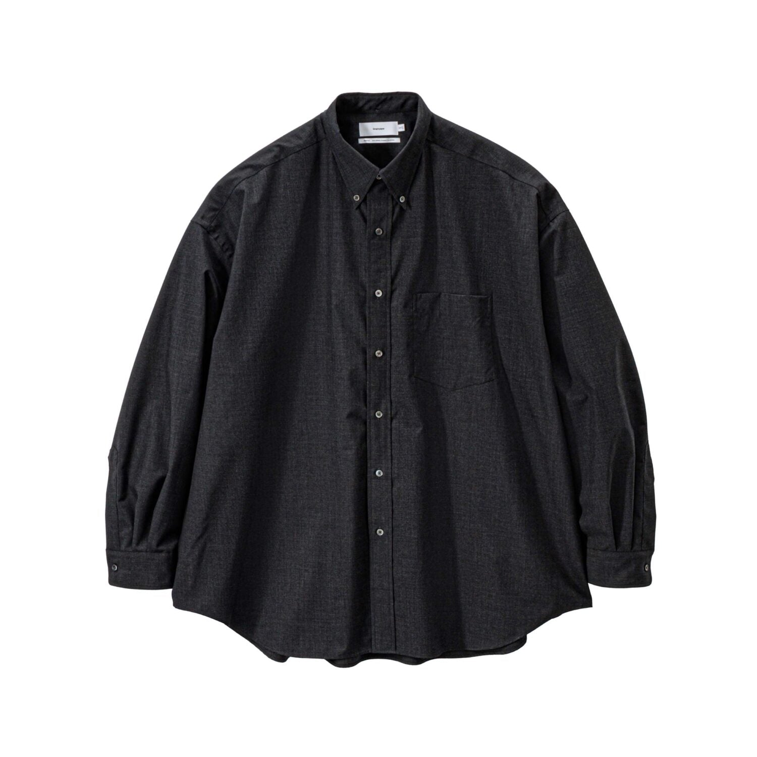Fine Wool Heather Oversized L/S B.D. Shirt
