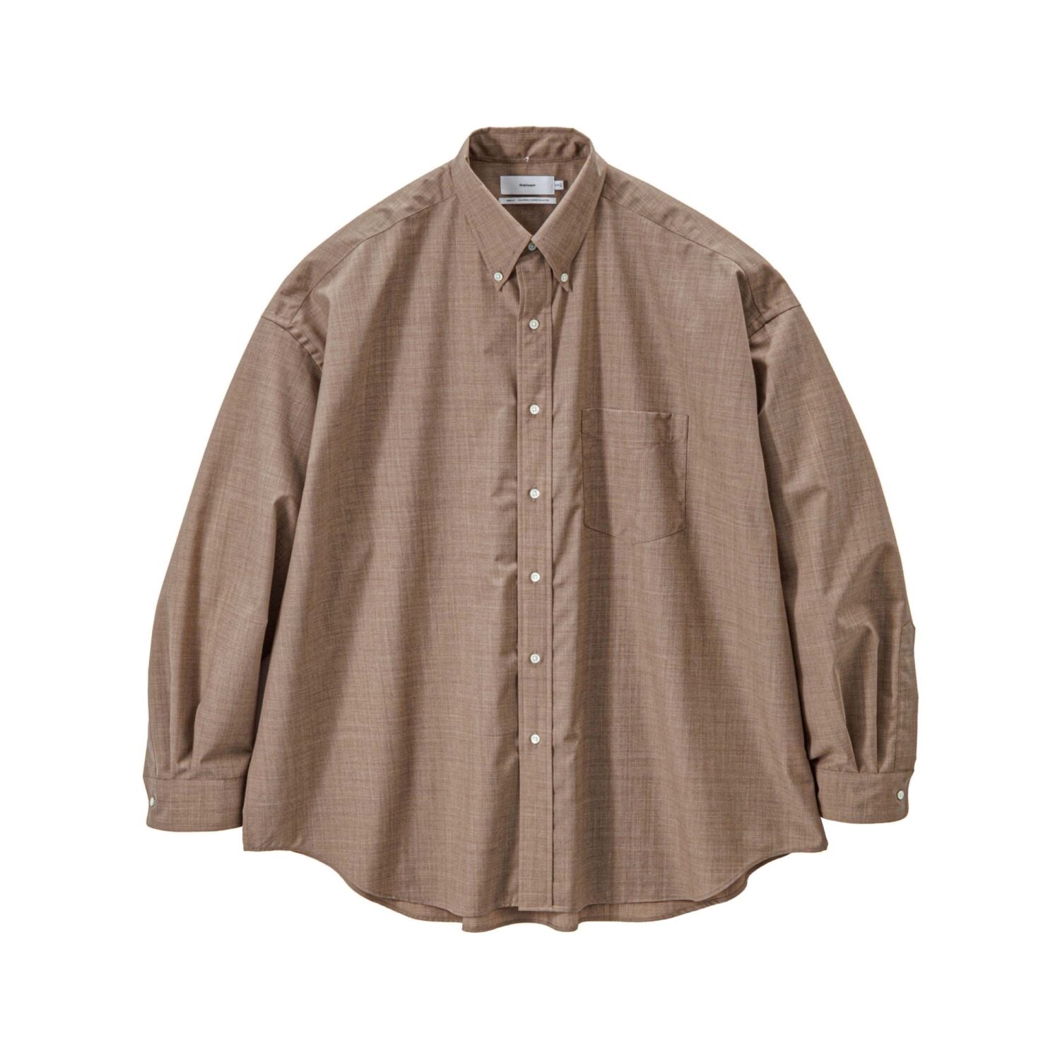 Fine Wool Heather Oversized L/S B.D. Shirt