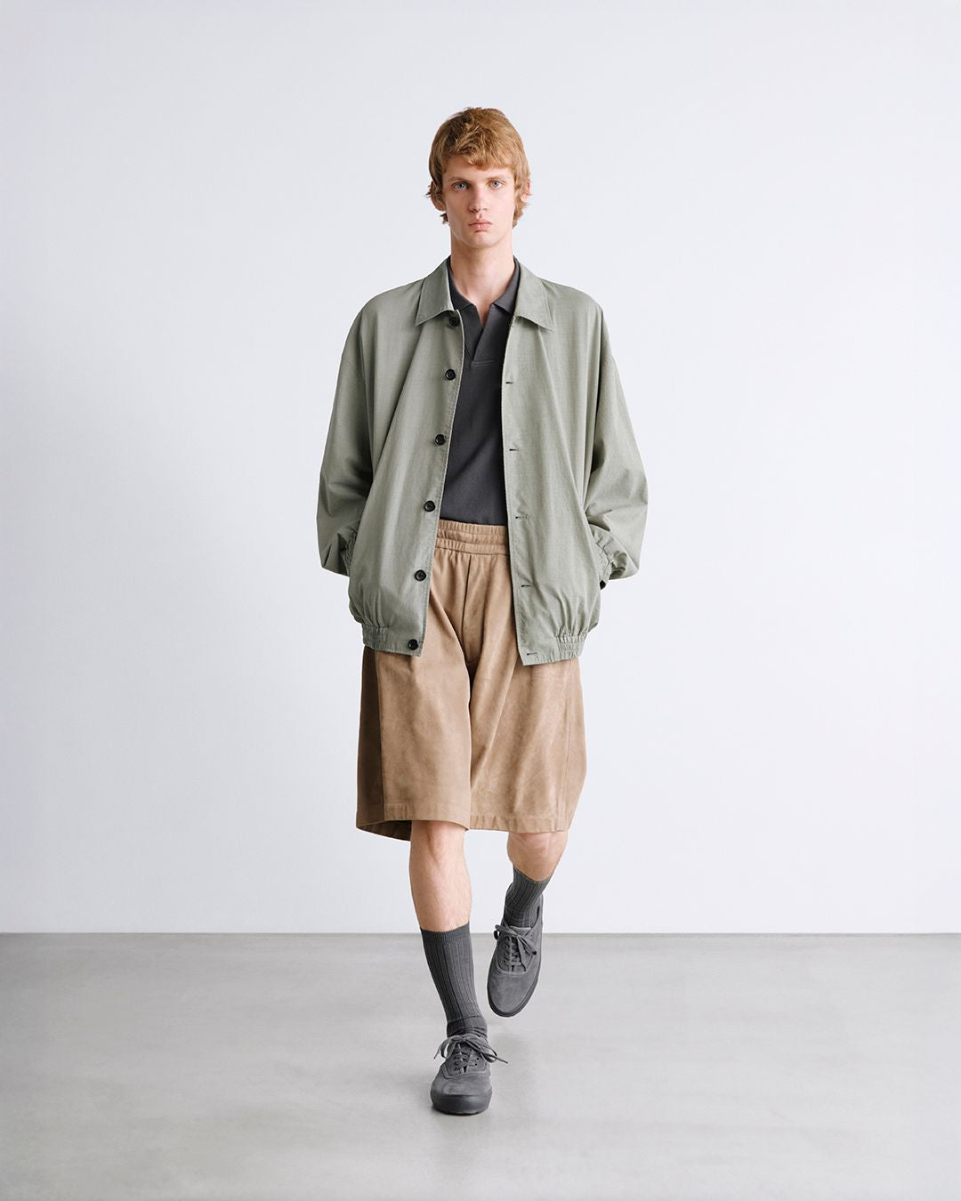 Cotton Wool Poplin Oversized Blouson