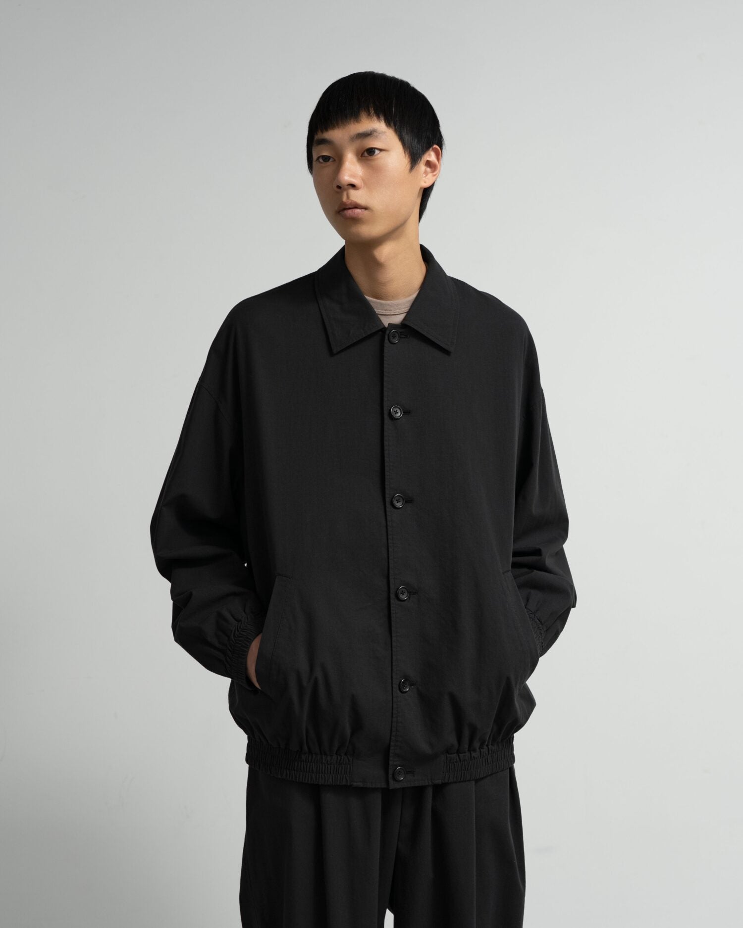 Cotton Wool Poplin Oversized Blouson