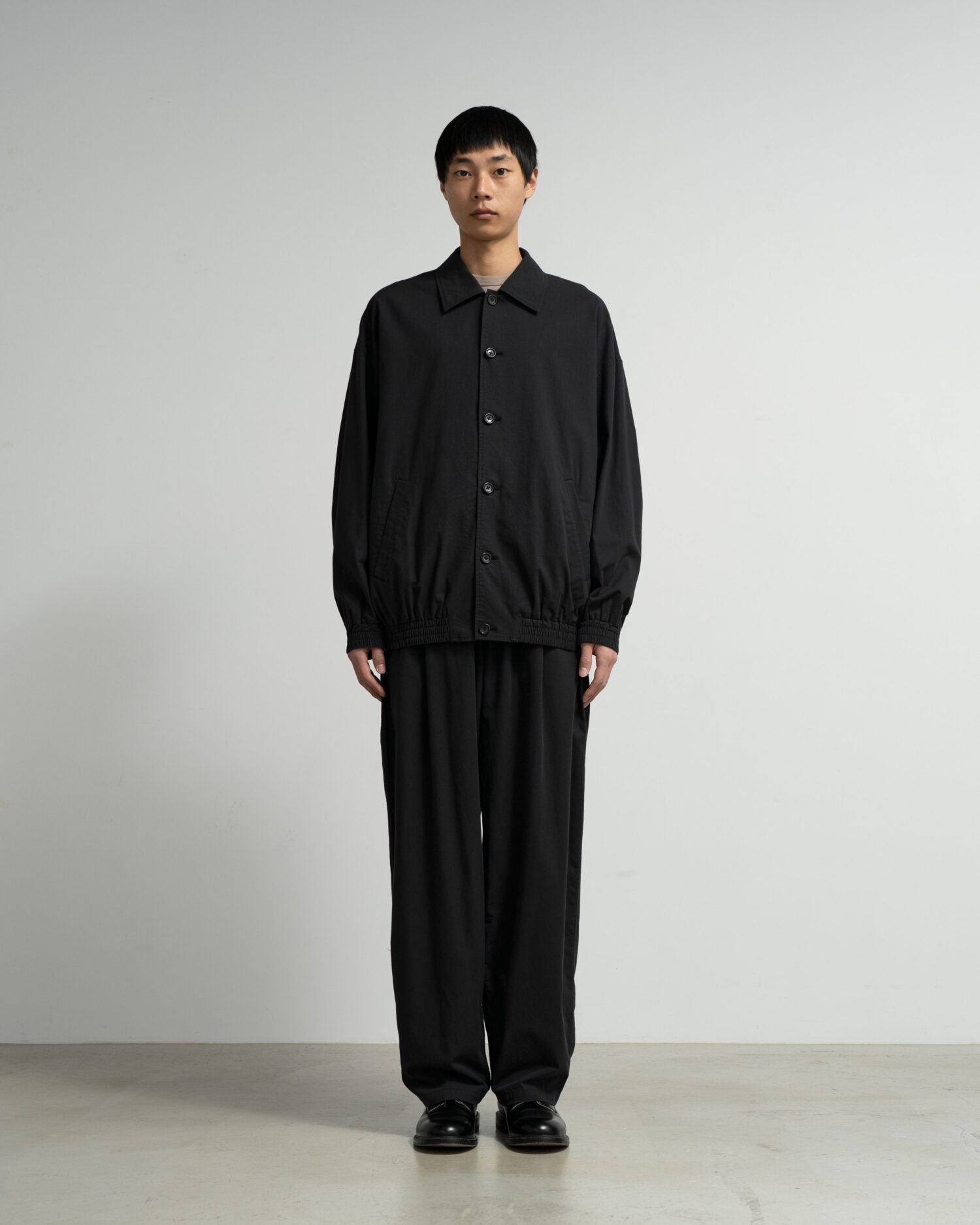 Cotton Wool Poplin Oversized Slacks