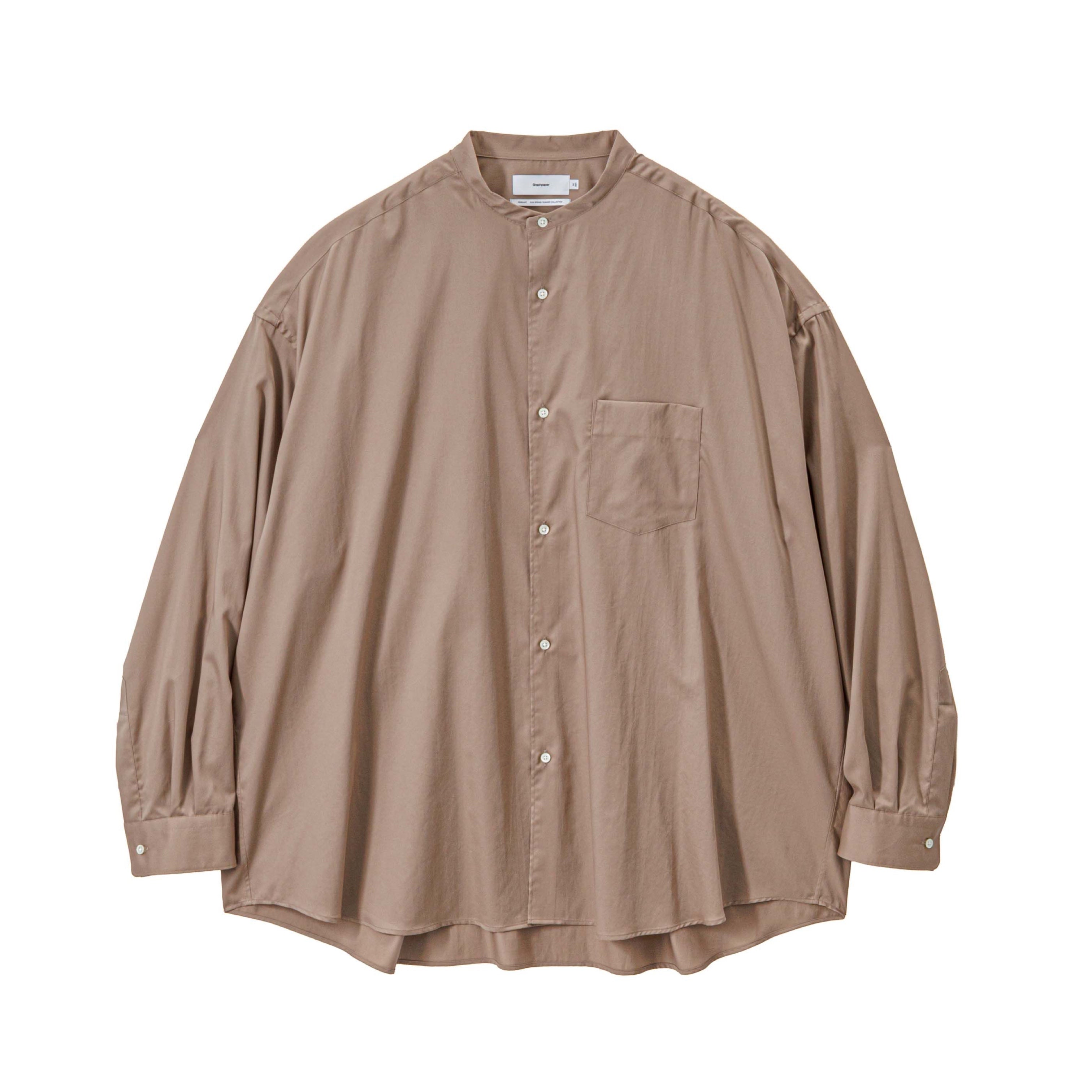 【2/28(土)発売】Silicon Poplin Oversized Band Collar Shirt