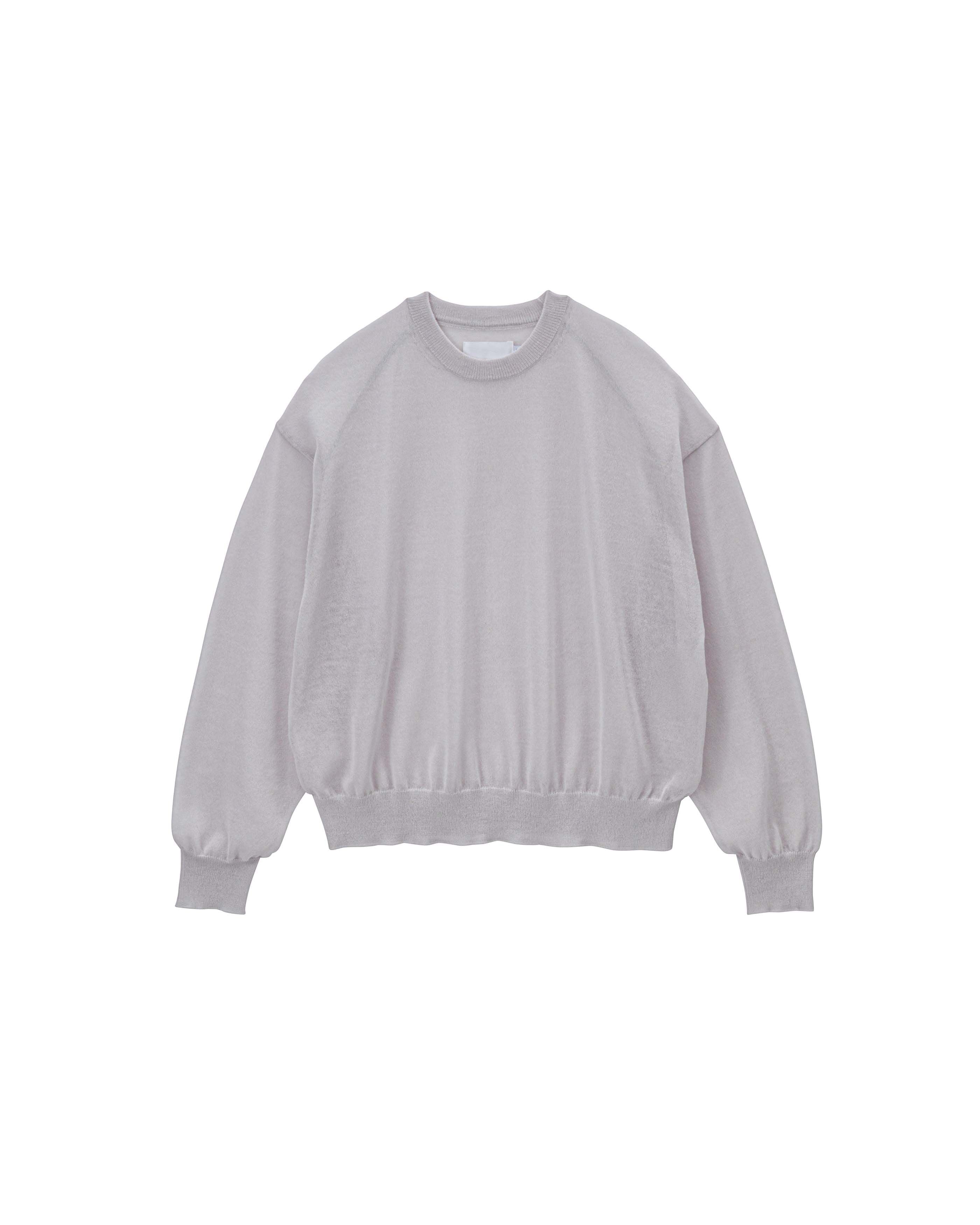 【26SS】Coiled Wool Nylon Oversized Crew Neck Knit