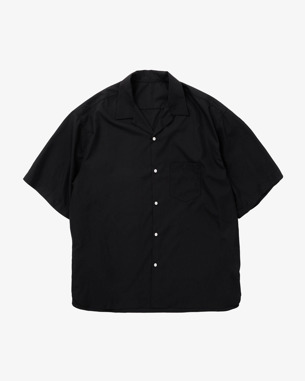 re-engineered overshirt short sleeve black