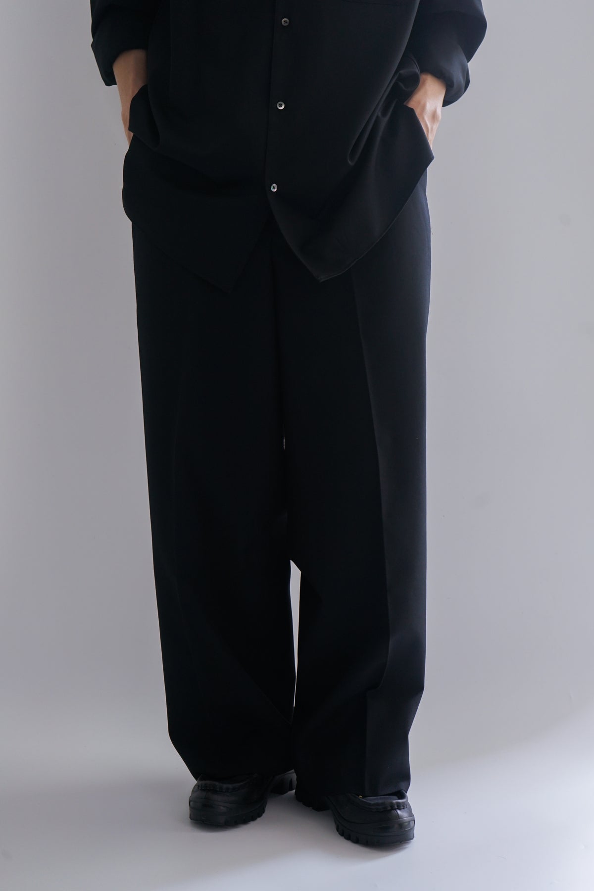 ORGANIC WOOL SURVIVAL CLOTH® FLAT FRONT WIDE TROUSERS