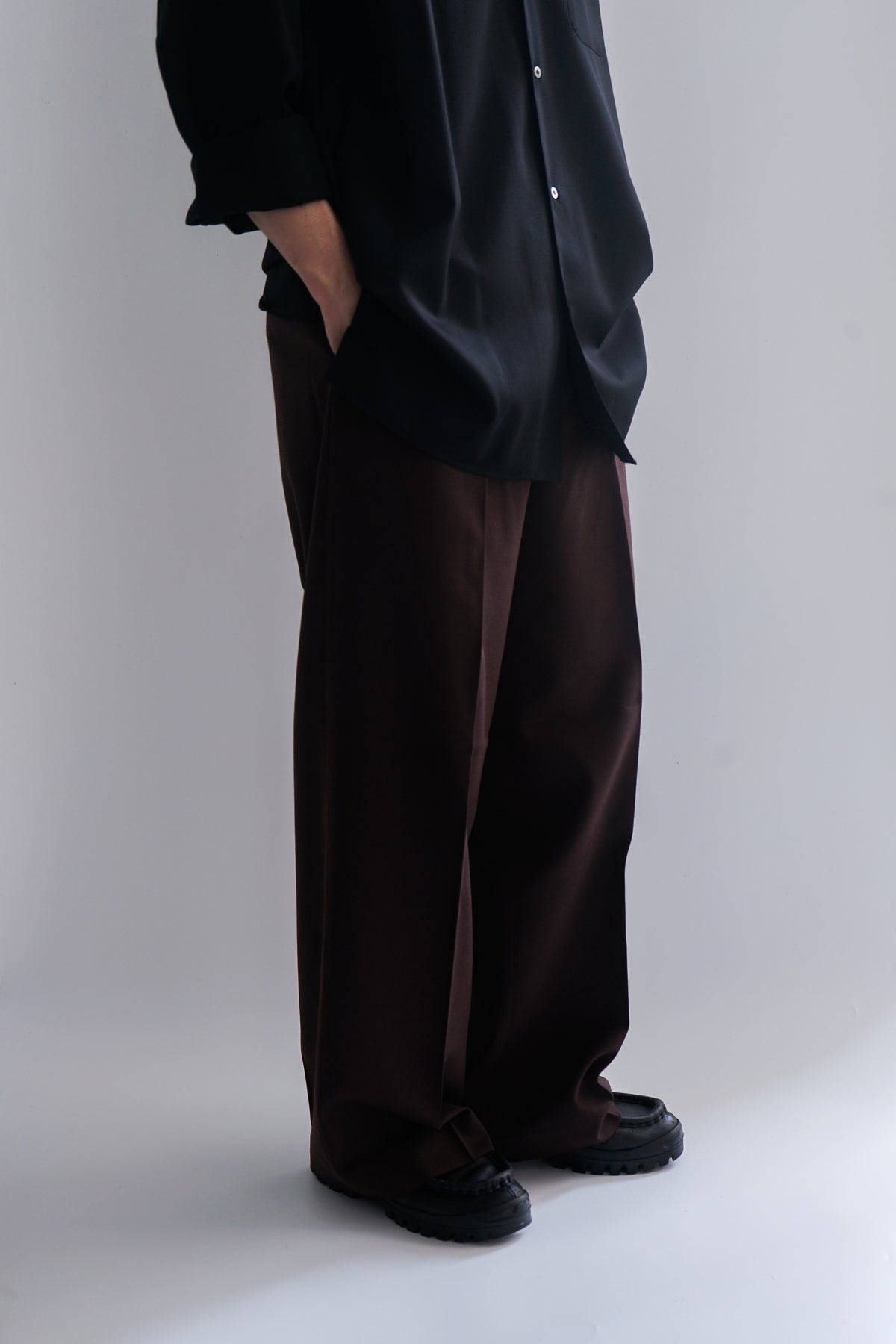 ORGANIC WOOL SURVIVAL CLOTH® FLAT FRONT WIDE TROUSERS