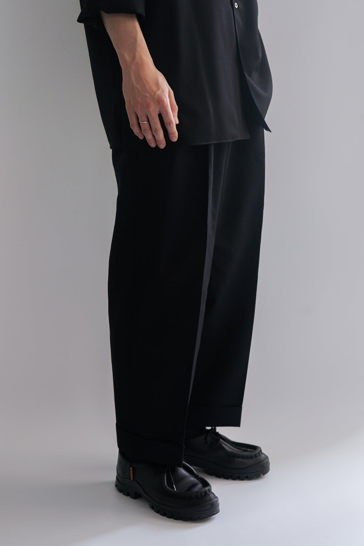 ORGANIC WOOL SURVIVAL CLOTH® DOUBLE PLEATED SEMI EASY TROUSERS