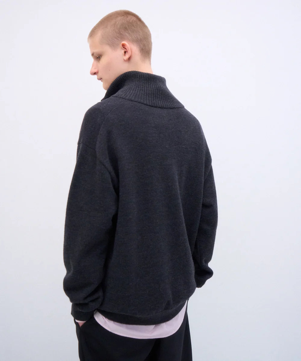 【10/3(土)発売】WOOL COTTON TERRY HALF ZIP SWEATER