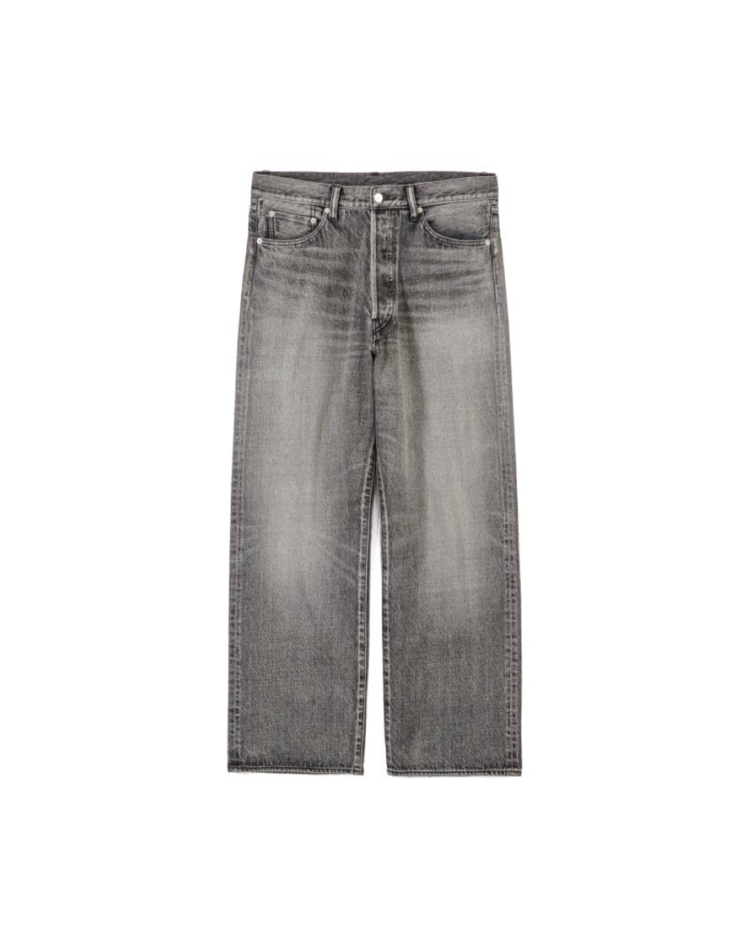 Selvage Denim Five Pocket Wide Straight Pants(LIGHT FADE)