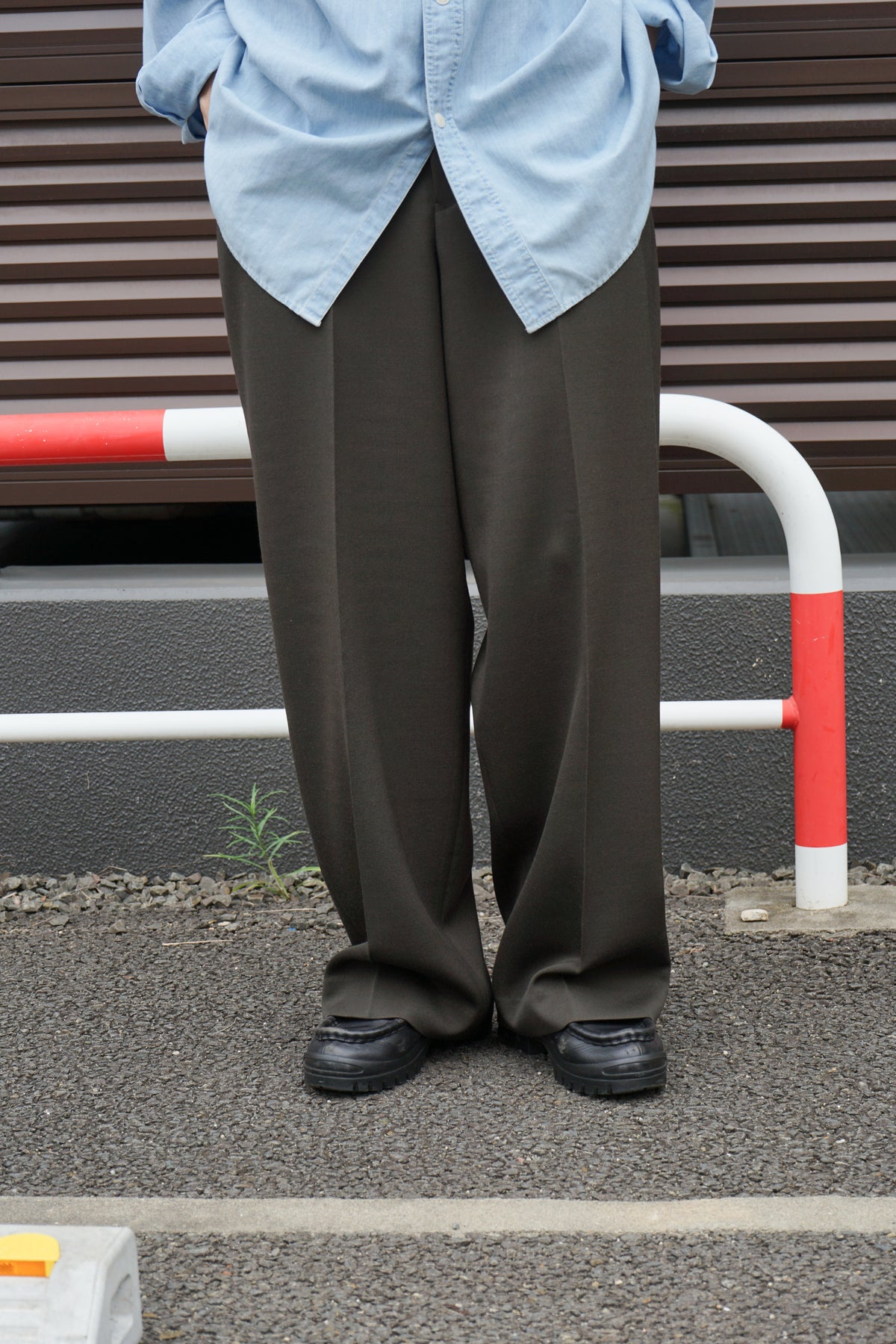 【9/10(木)発売】POLWARTH TUXEDO CLOTH FLAT FRONT WIDE TROUSERS