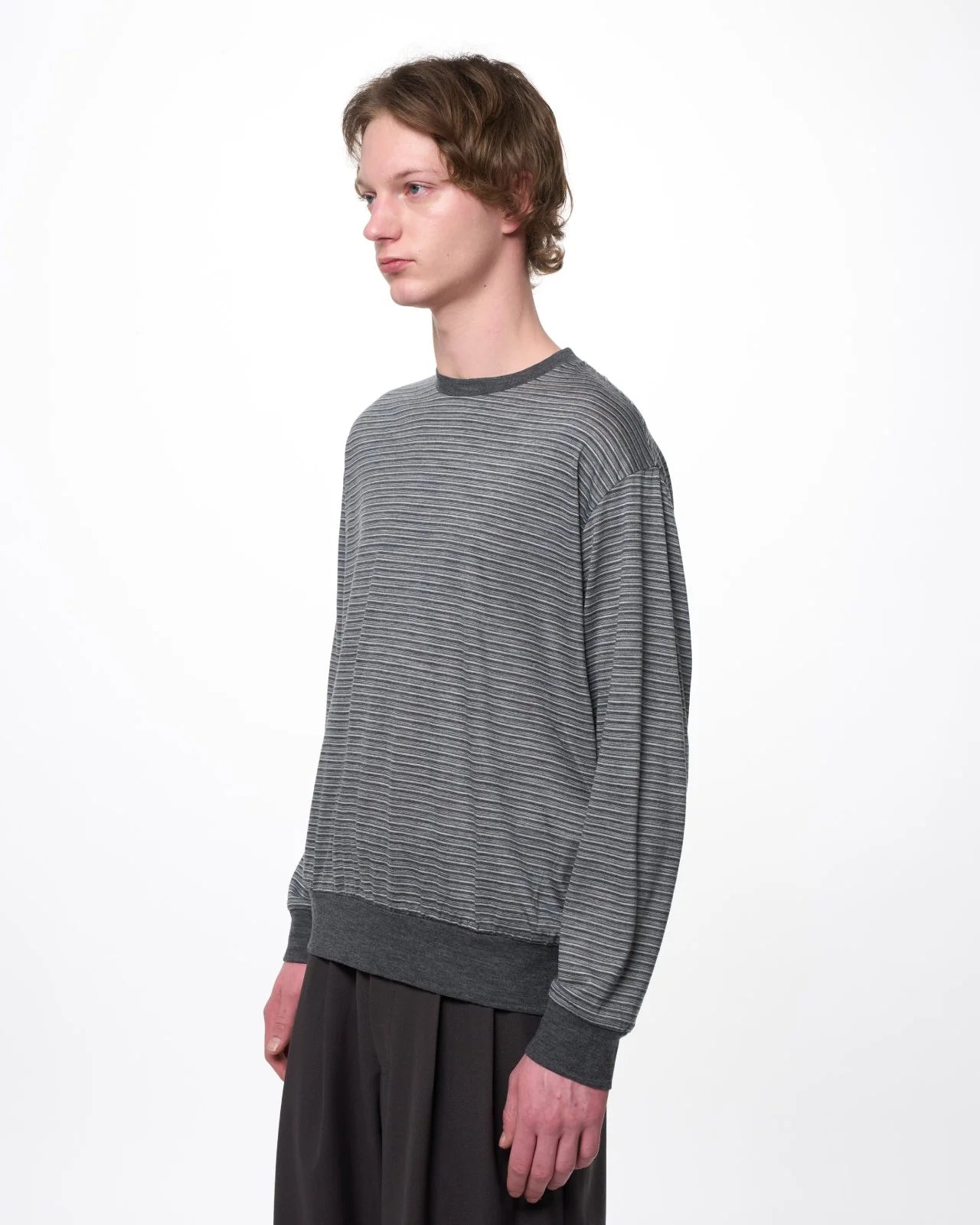 【7/23(木)発売】SUPER 120s WASHABLE WOOL JERSEY CREW NECK L/S TEE