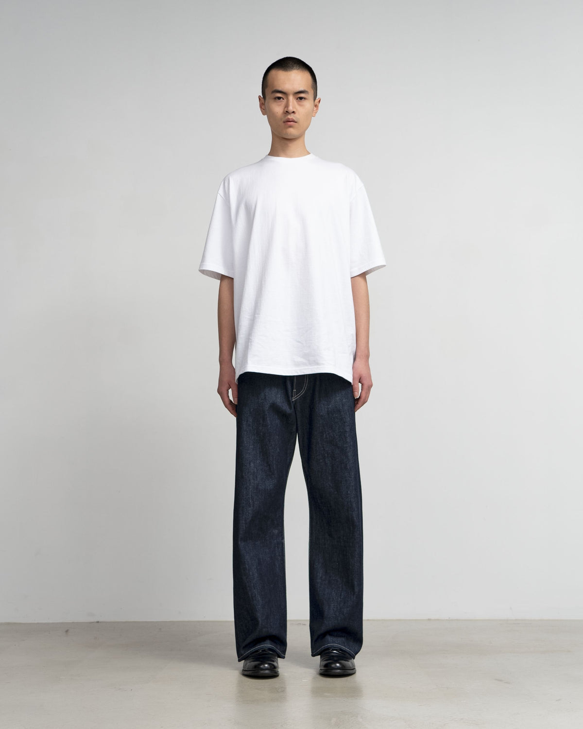 Selvage Denim Five Pocket Wide Straight Pants