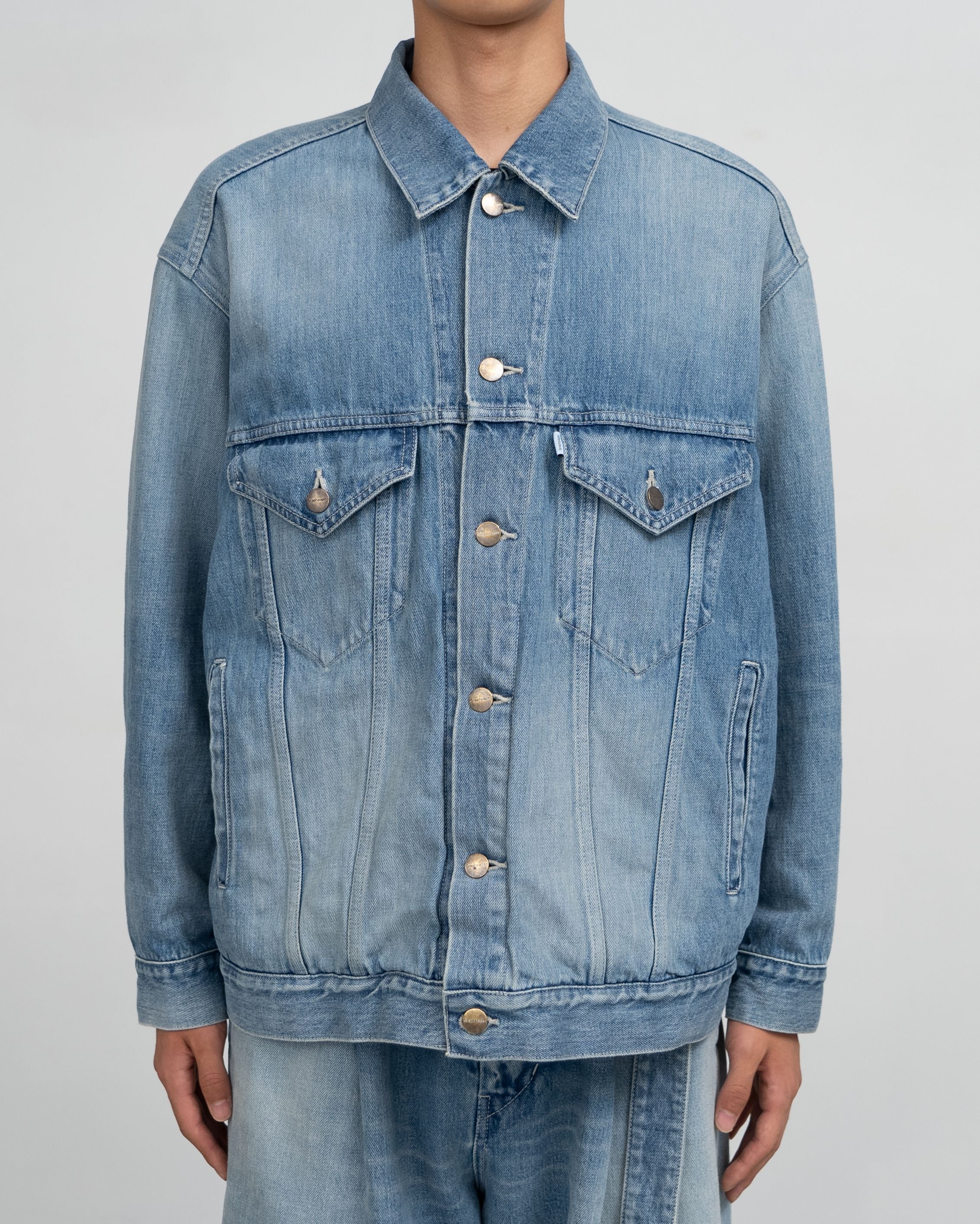 Selvage Denim Trucker Jacket(LIGHT FADE)