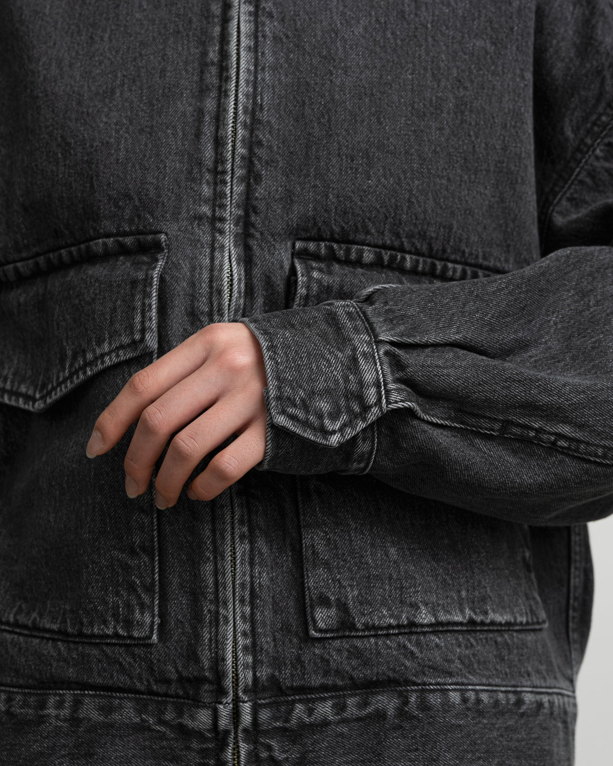 Selvage Denim Zip Jacket -LIGHT FADE-