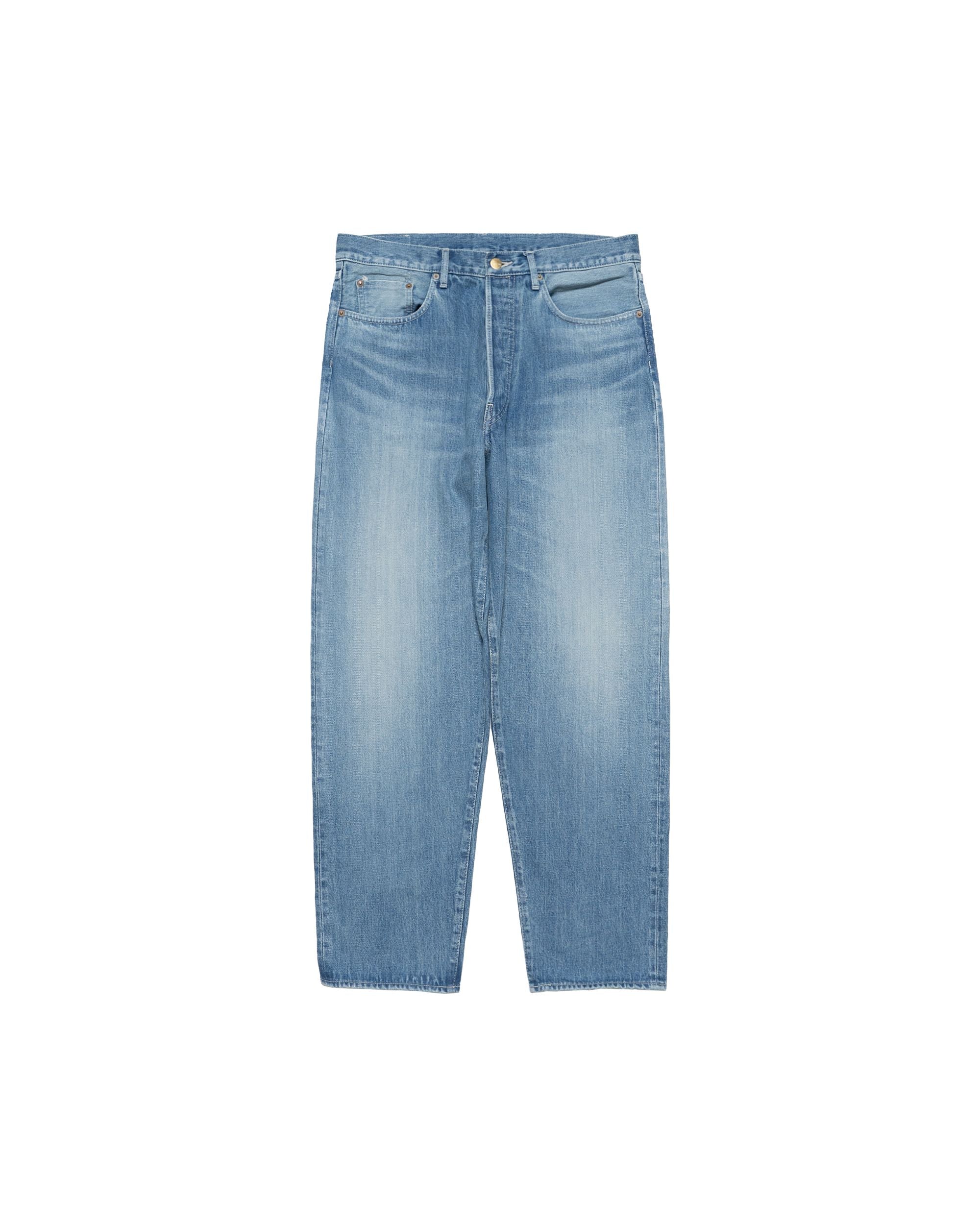 Selvage Denim Five Pocket Tapered Pants -LIGHT FADE-