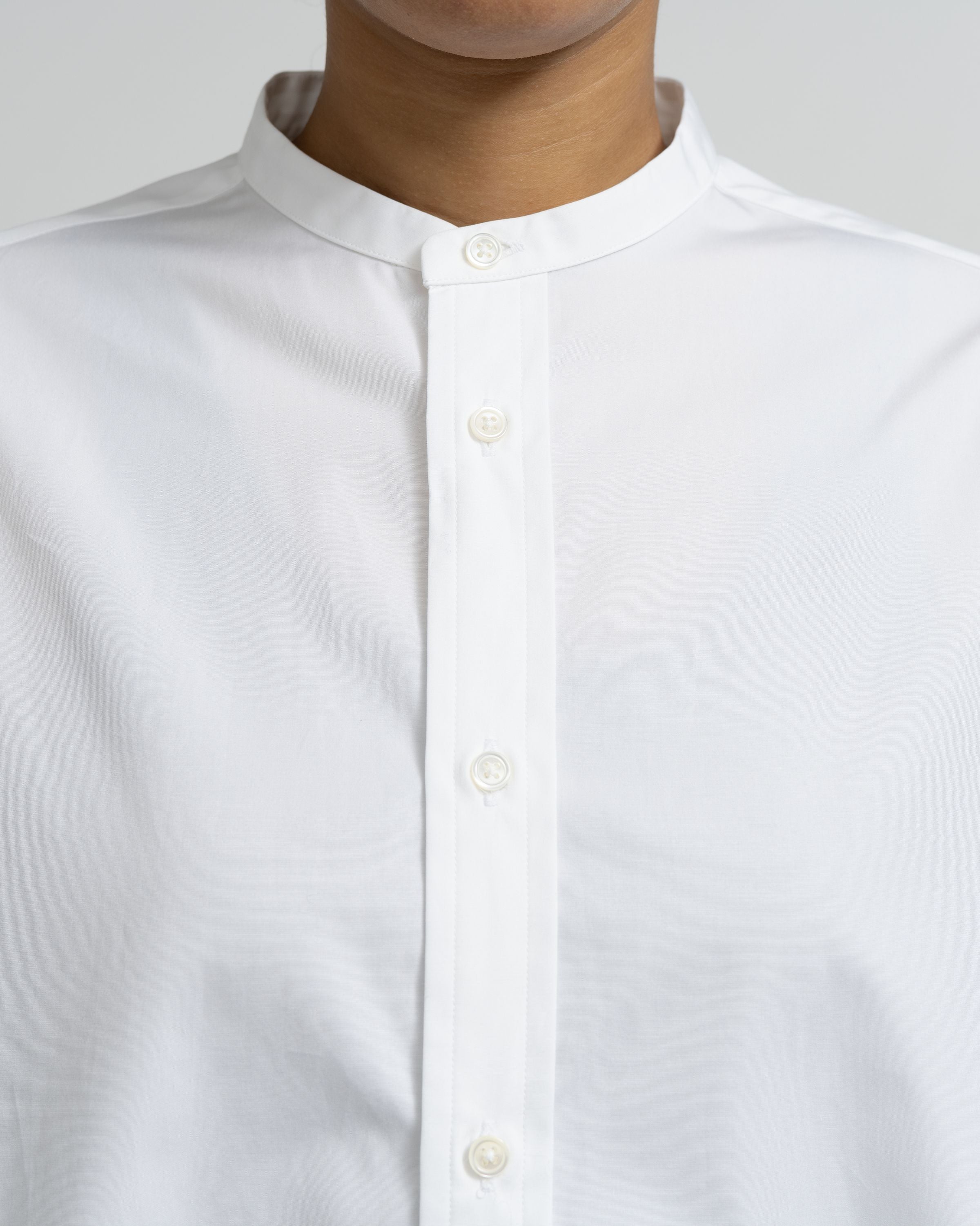 【7/11(土)発売】High Count Broad L/S Oversized Band Collar Shirt